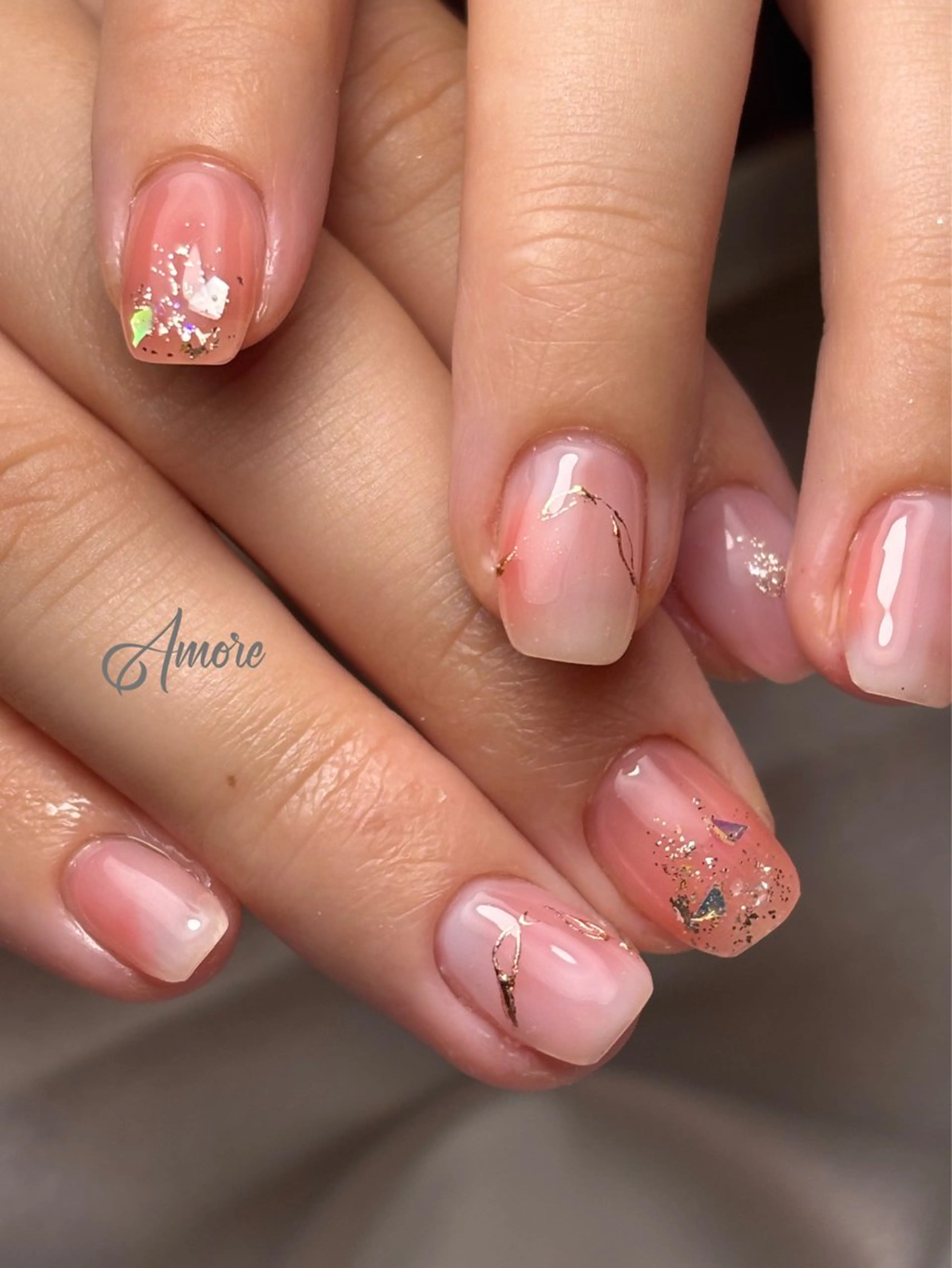 ネイル 桜ネイル ジェルネイル キラキラネイル 韓国ネイル マグネットネイル You kyehwaのネイルデザイン