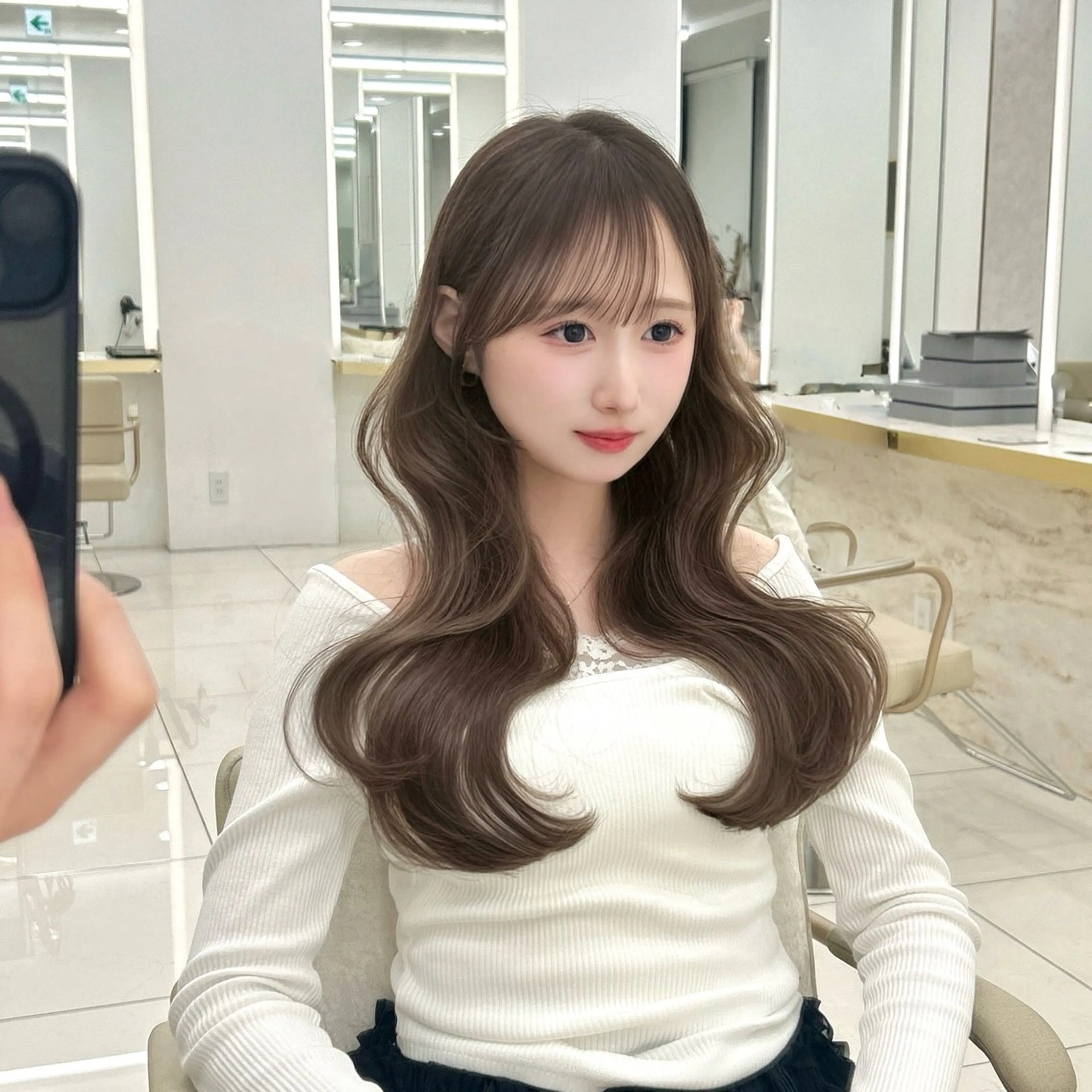 ロング 韓国顔まわり/前髪 /レイヤー/いつきのヘアスタイル