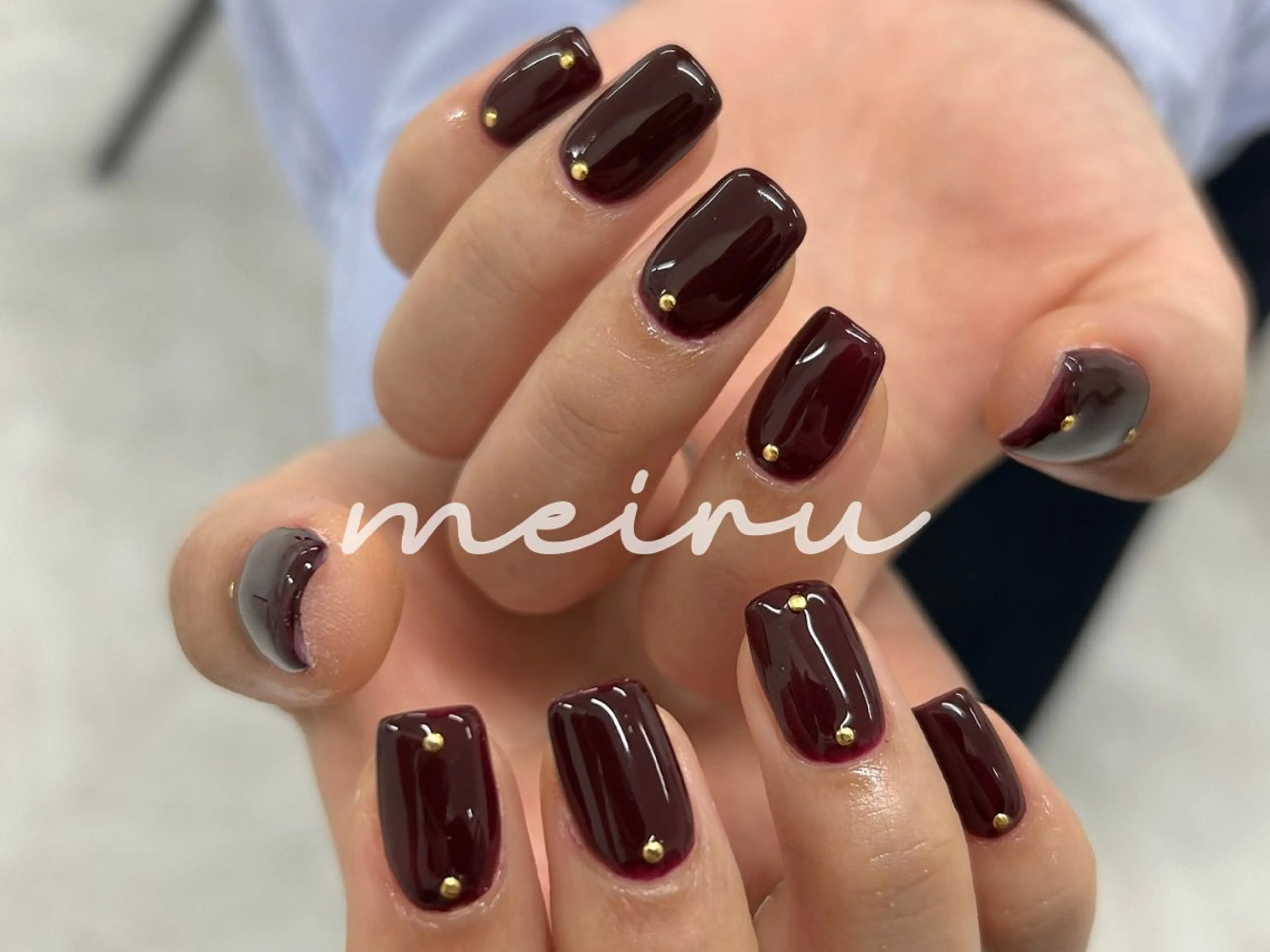 ネイル ボルドー 🤍meiru 🤍ネイリストのネイルデザイン