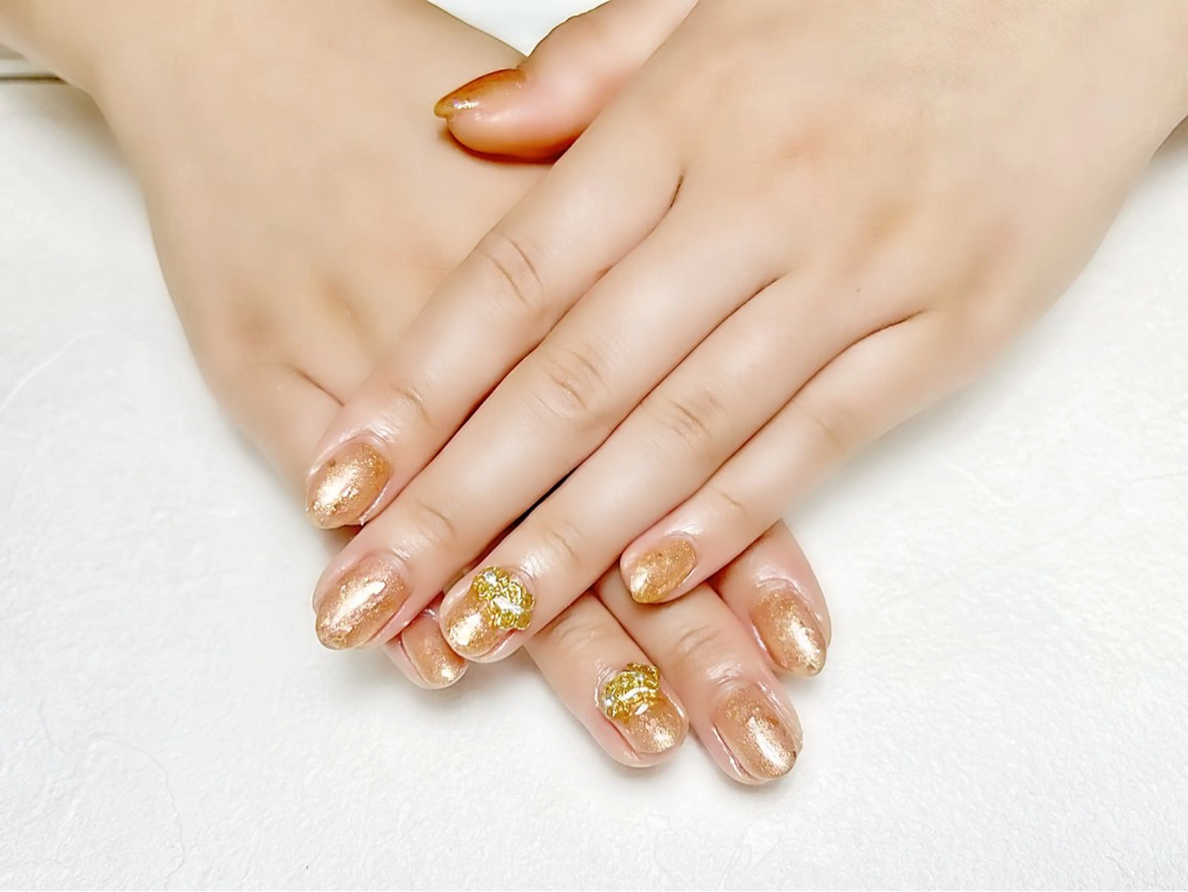 ネイル オフィスネイル ワンカラーネイル オレンジ rouse nail RISATOのネイルデザイン