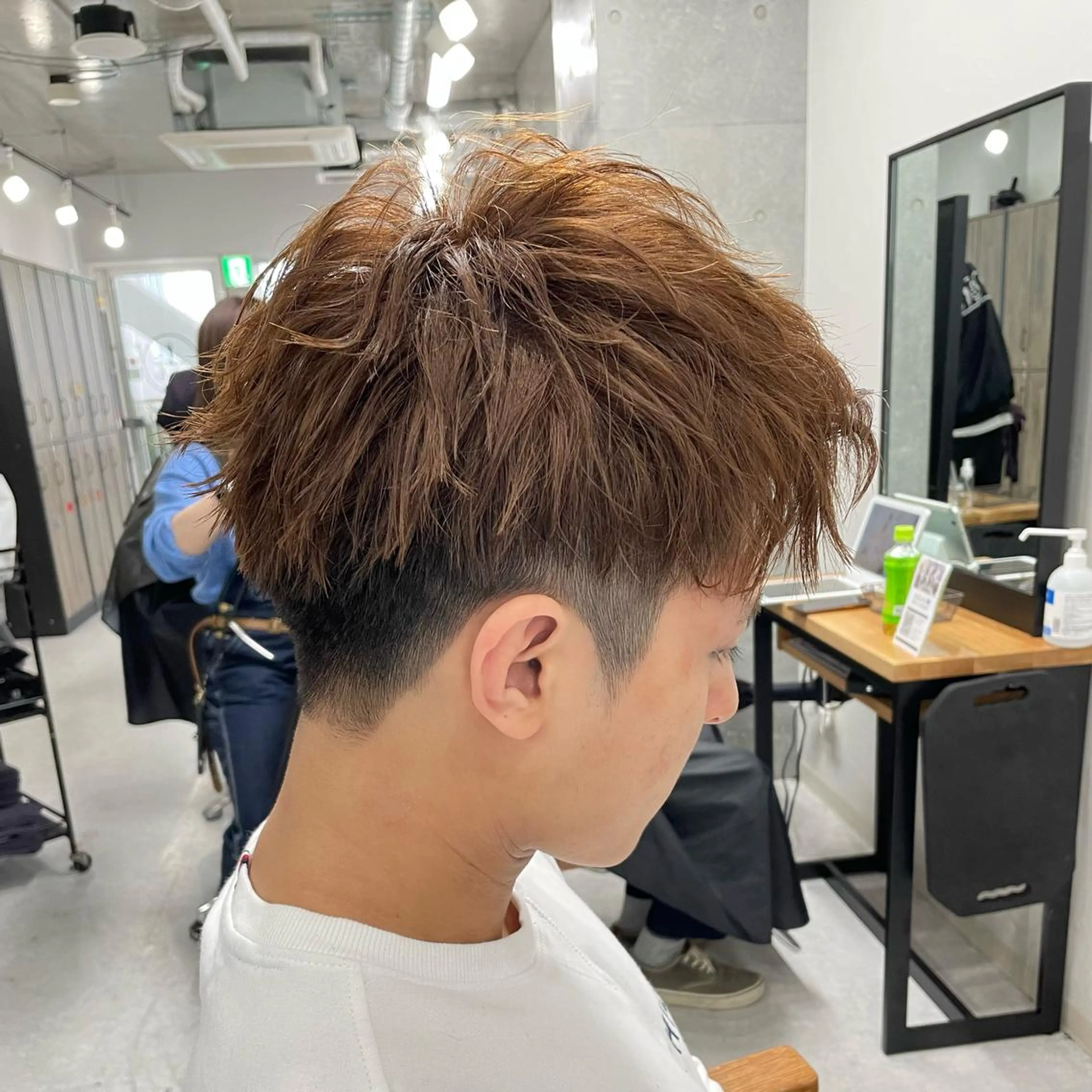 ショート カラー メンズモテパーマ💙 fuwaのヘアスタイル