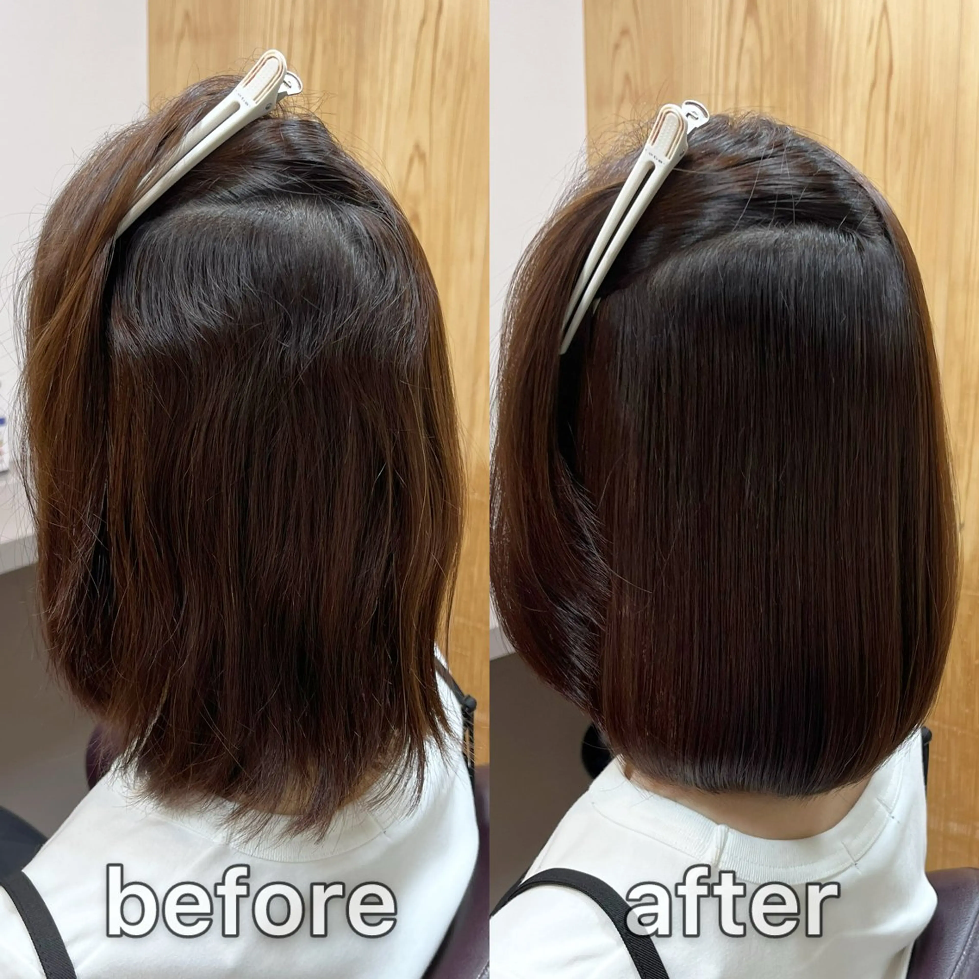 ミディアム パーマ 縮毛矯正 トリートメント KIZU 髪質改善 オカルト怪談のヘアスタイル