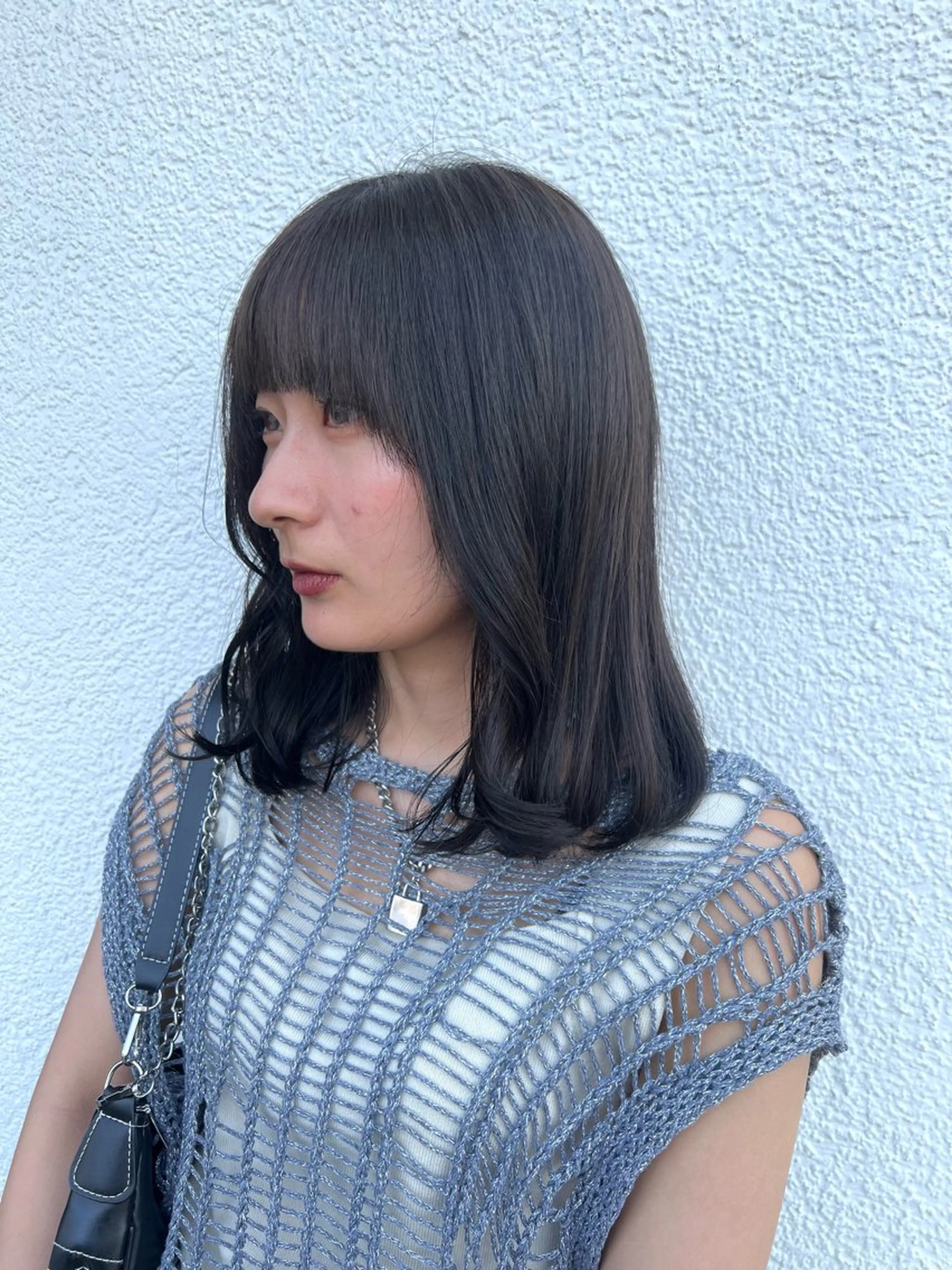 ミディアム カラー ブリーチ 透明感カラー グレージュ letterby novel  はるみのヘアスタイル