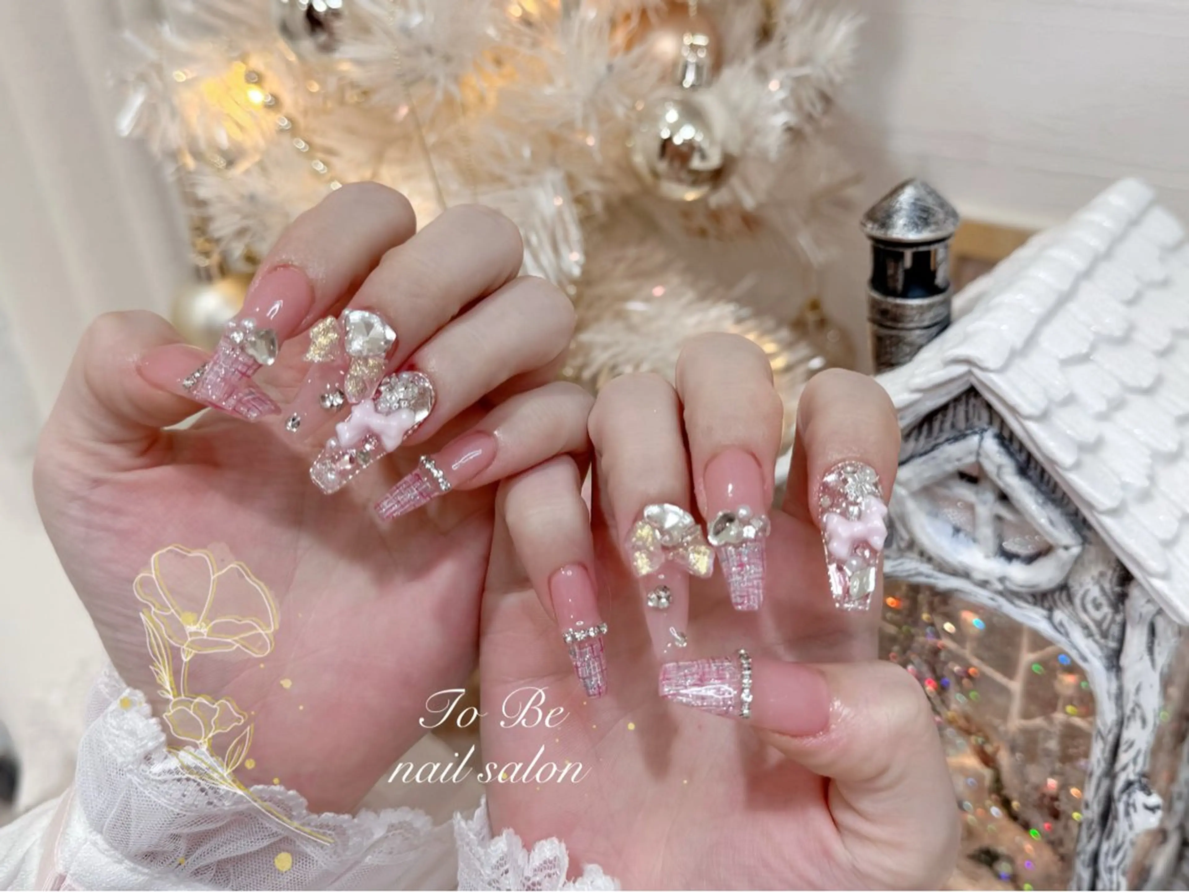 ロング ハンドネイル Nail Salon To Be珈月のネイルデザイン