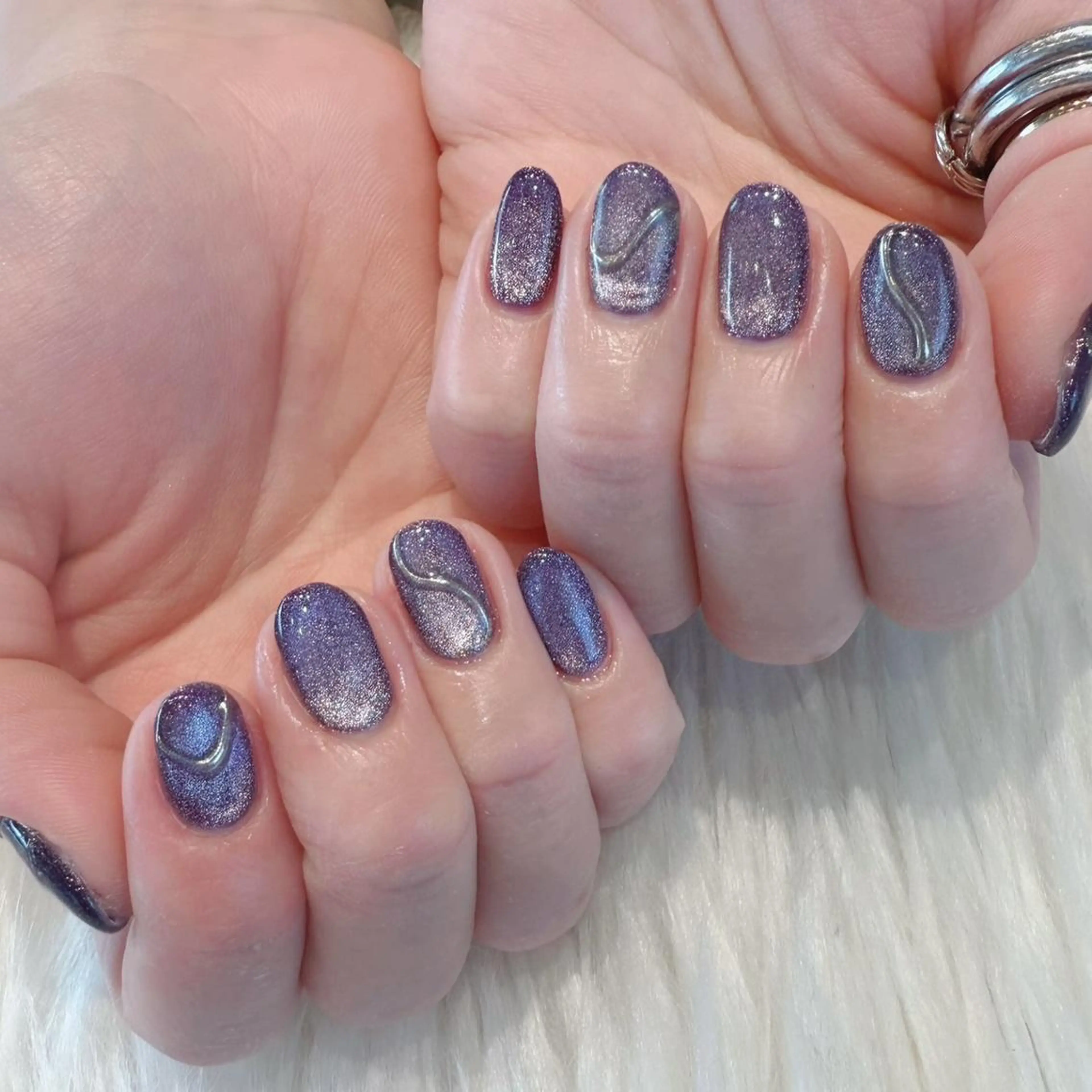 ネイル マグネットネイル ハンドネイル Kanai Harukaのネイルデザイン