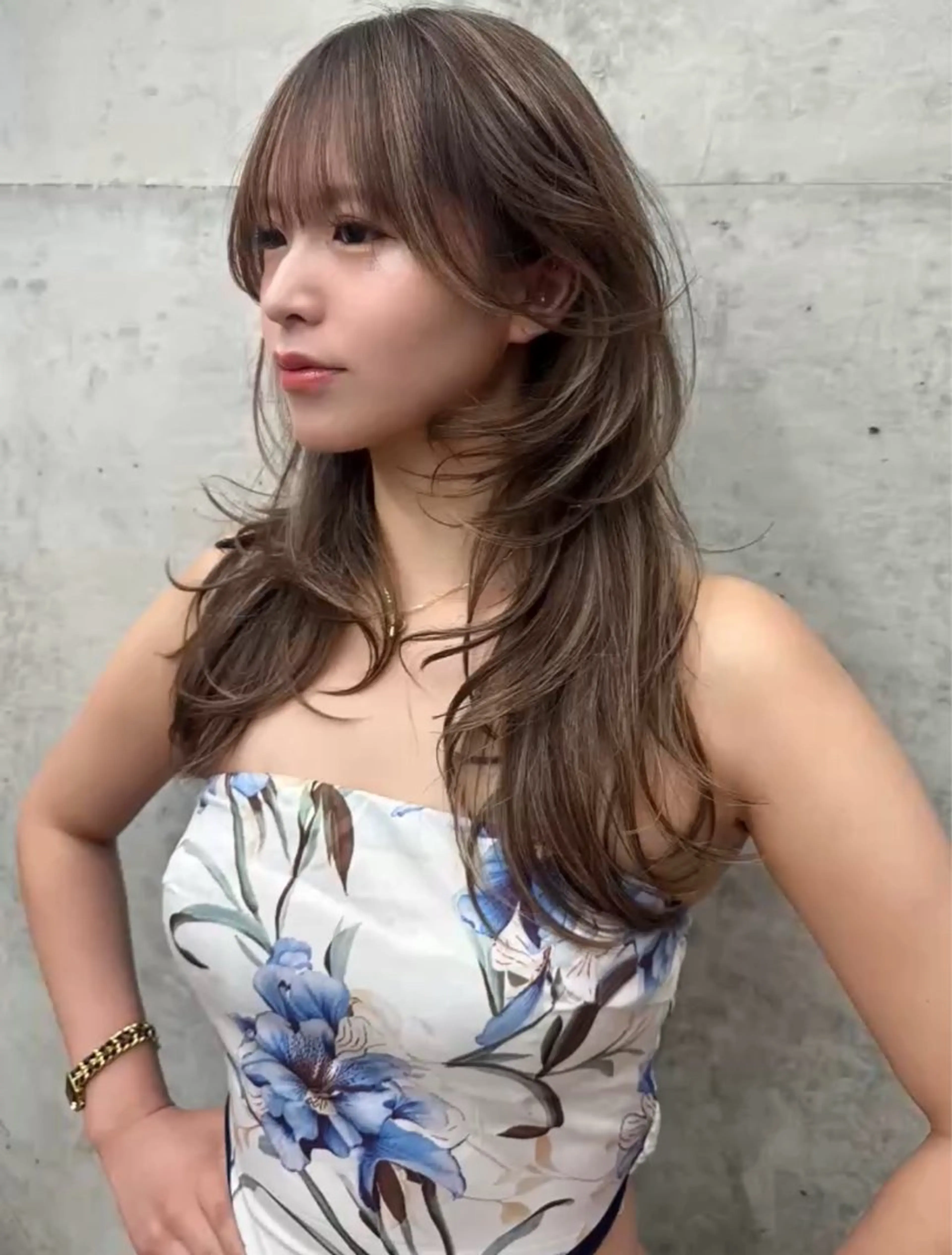 ロング カット ヘアカラー トリートメント NU/EN所属・海外ヘア/美髪矯正 海外レイヤー/ヒラキのヘアスタイル