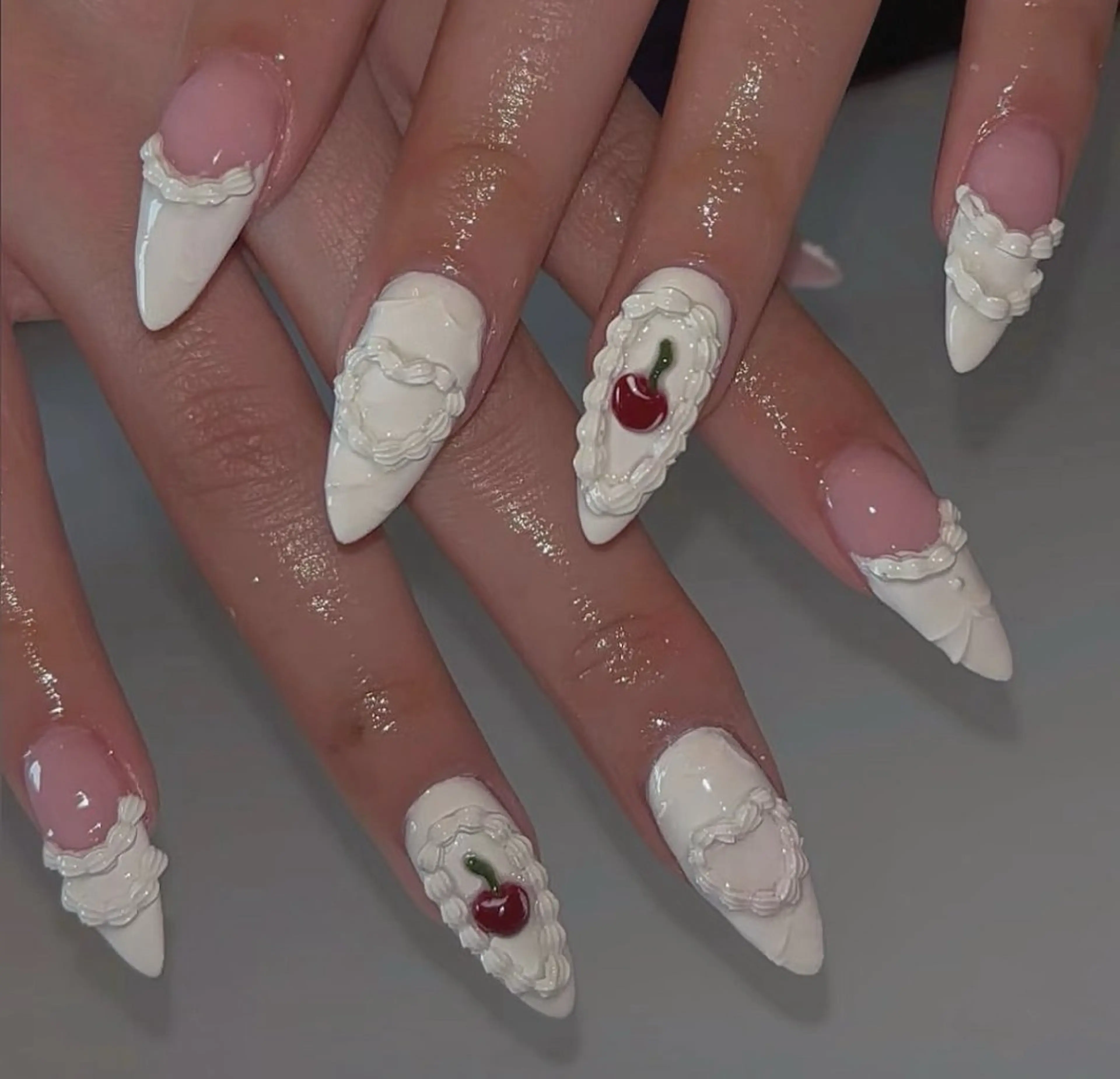 ネイル オーロラネイル フラワーネイル フットネイル フレンチネイル ジェルネイル ハンドネイル 長さだし専門 ありさのネイルデザイン