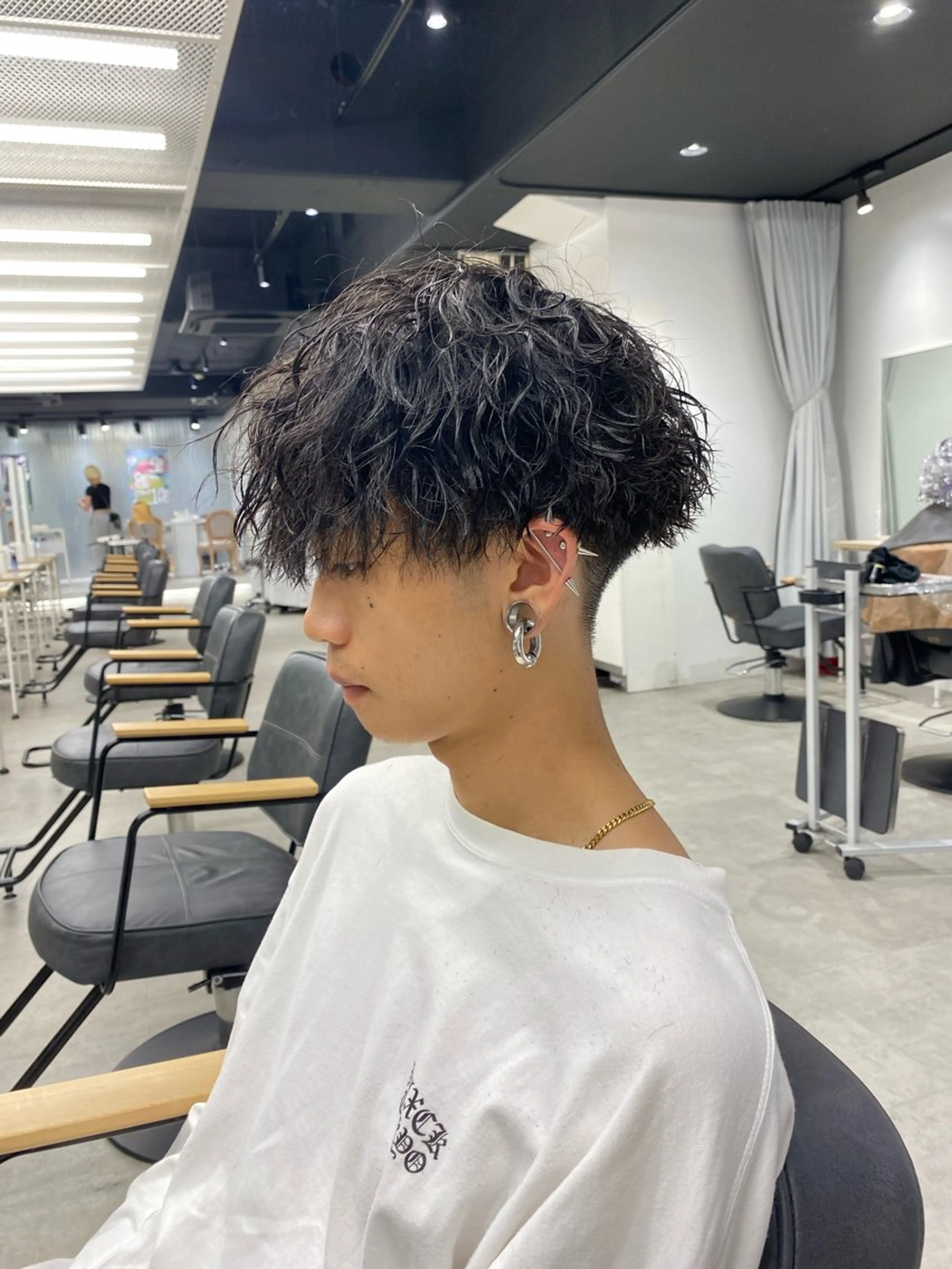 ショート パーマ メンズ カット パーマ シャドウパーマ/ ルーズパーマ/メンズのヘアスタイル