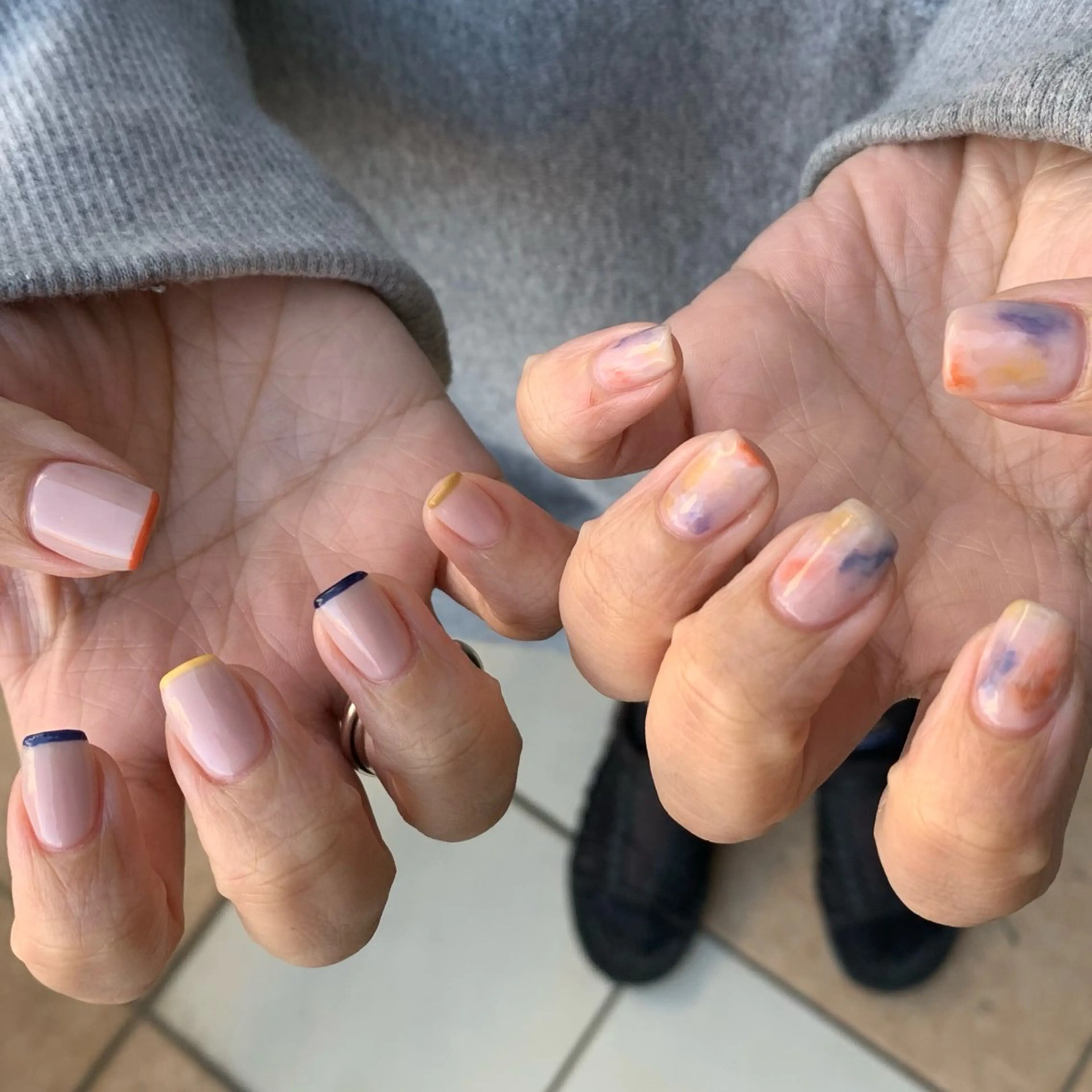 ネイル ジェルネイル ニュアンスネイル パラジェル 春ネイル YUKIMO🍎名駅 /ニュアンスのネイルデザイン