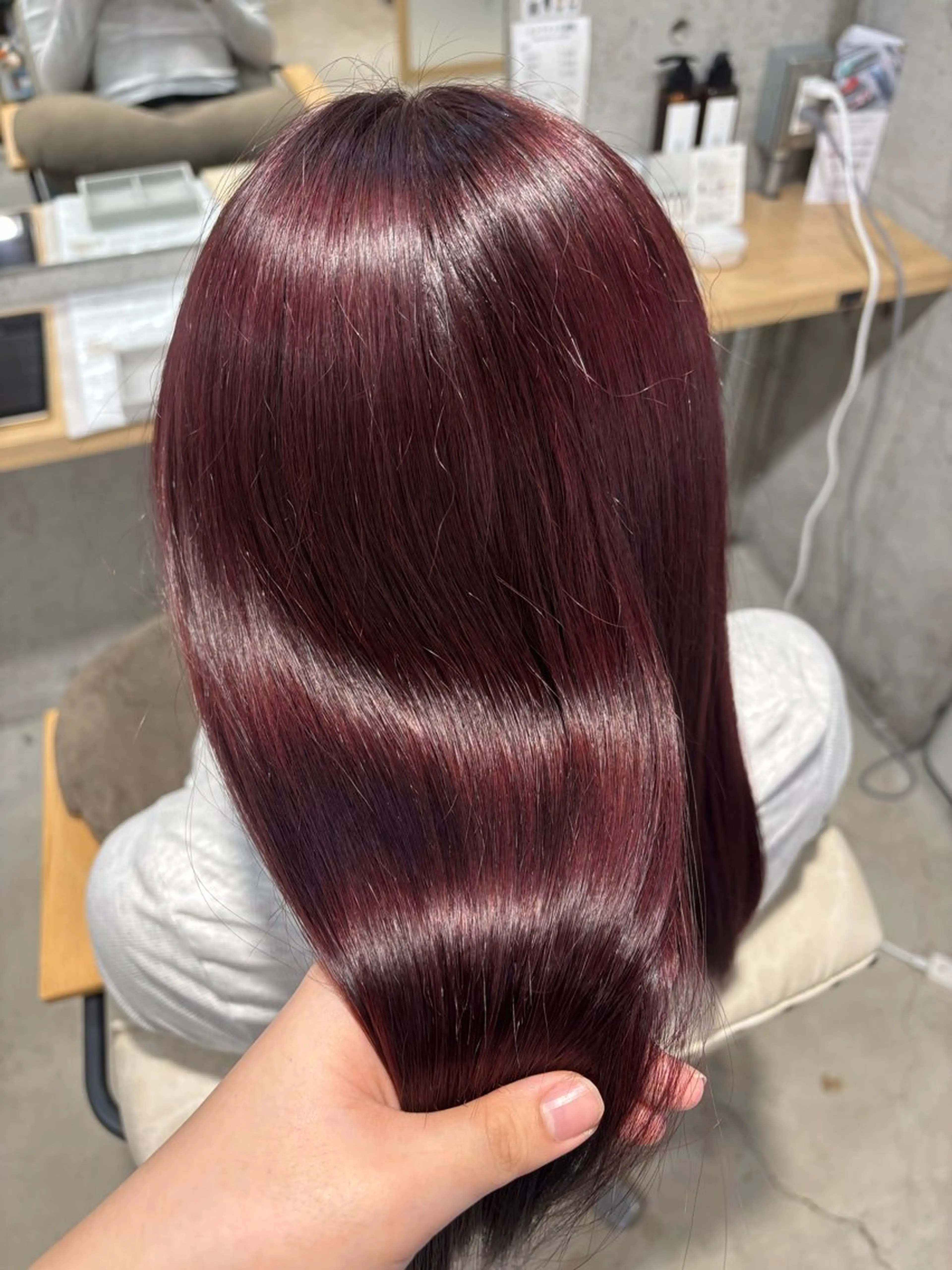 セミロング ヘアカラー 安永識央里/大曽根/ カラーモデルのヘアスタイル