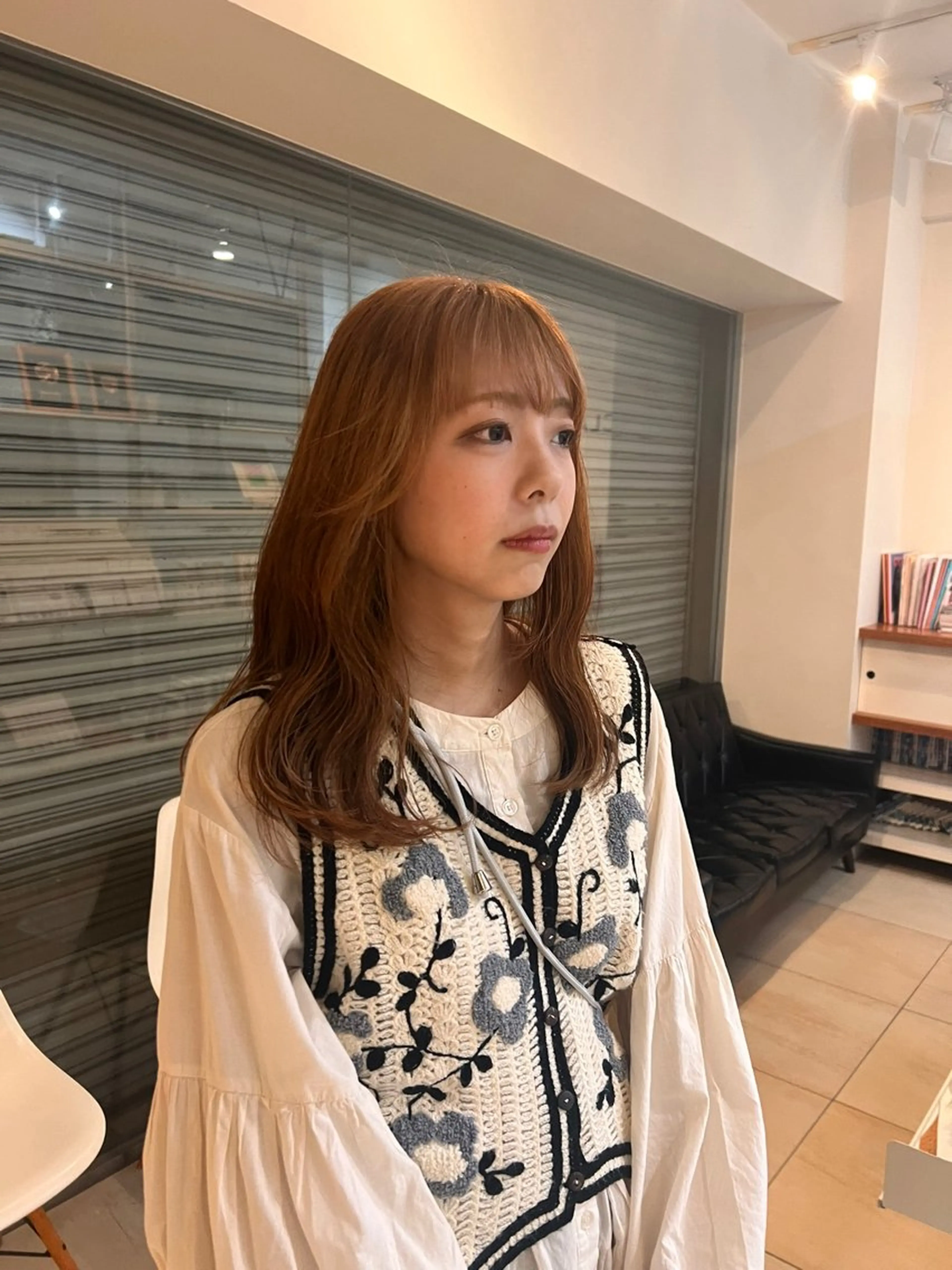 ミディアム ヘアカラー リリカ🐈‍⬛ブリー チカラー/上永谷のヘアスタイル