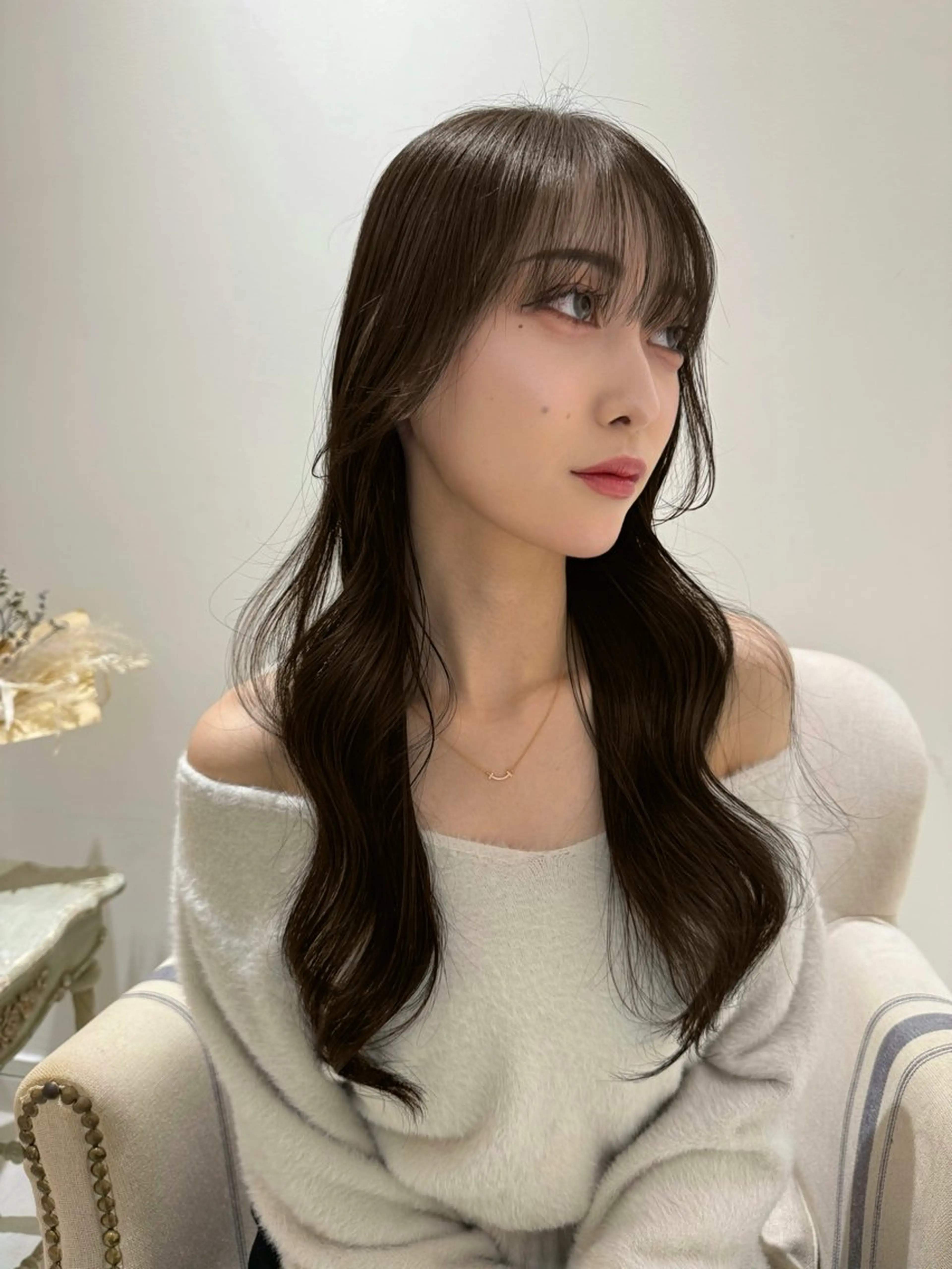 ロング カラー 顔まわりレイヤー 韓国風ヘア レイヤーカット カット ヘアカラー トリートメント 河合秀明/ショート /ボブ/レイヤーのヘアスタイル