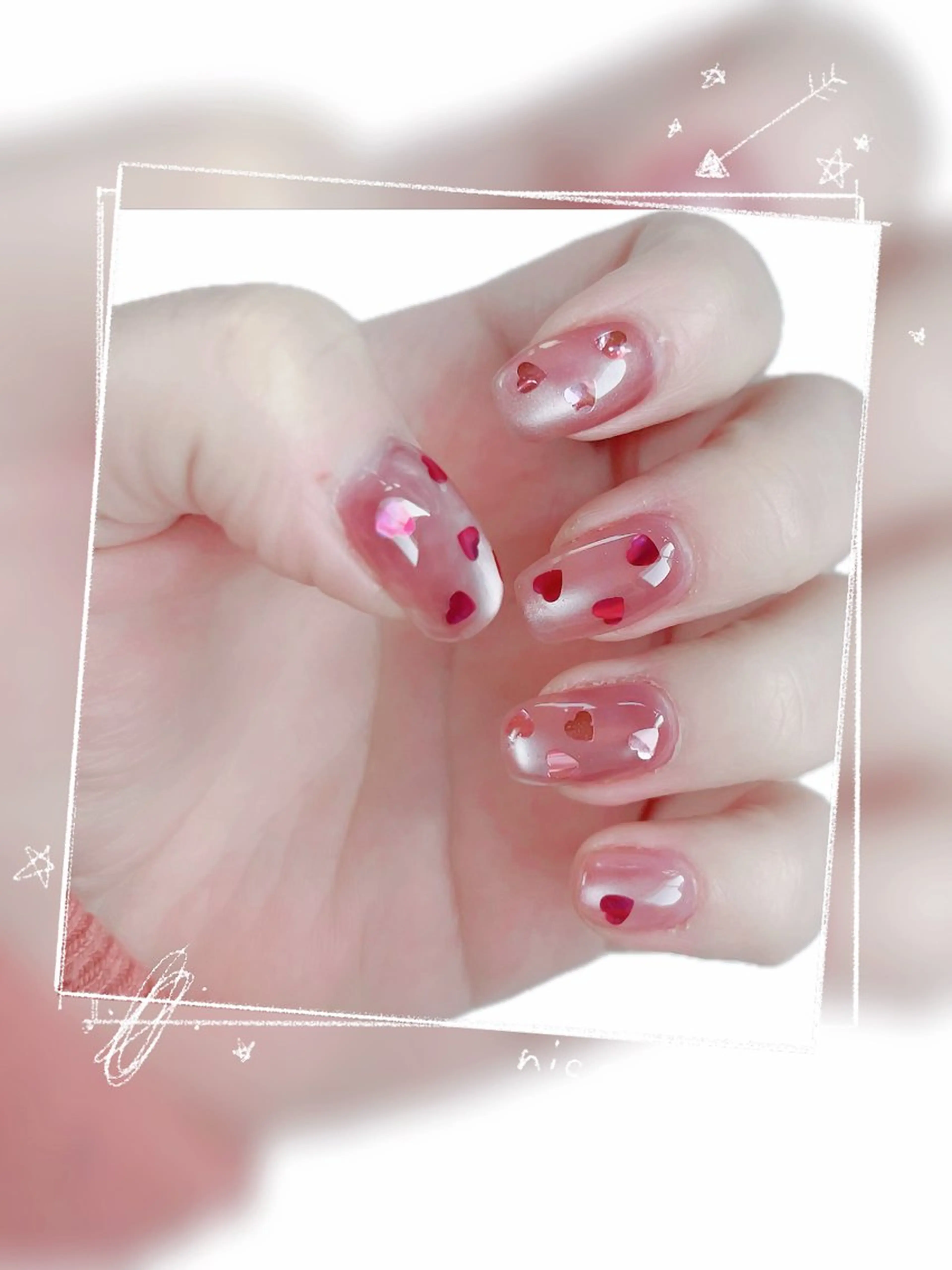 ネイル ハート マグネットネイル beauty salon  CARANA所属・CARANA ♡のネイルデザイン