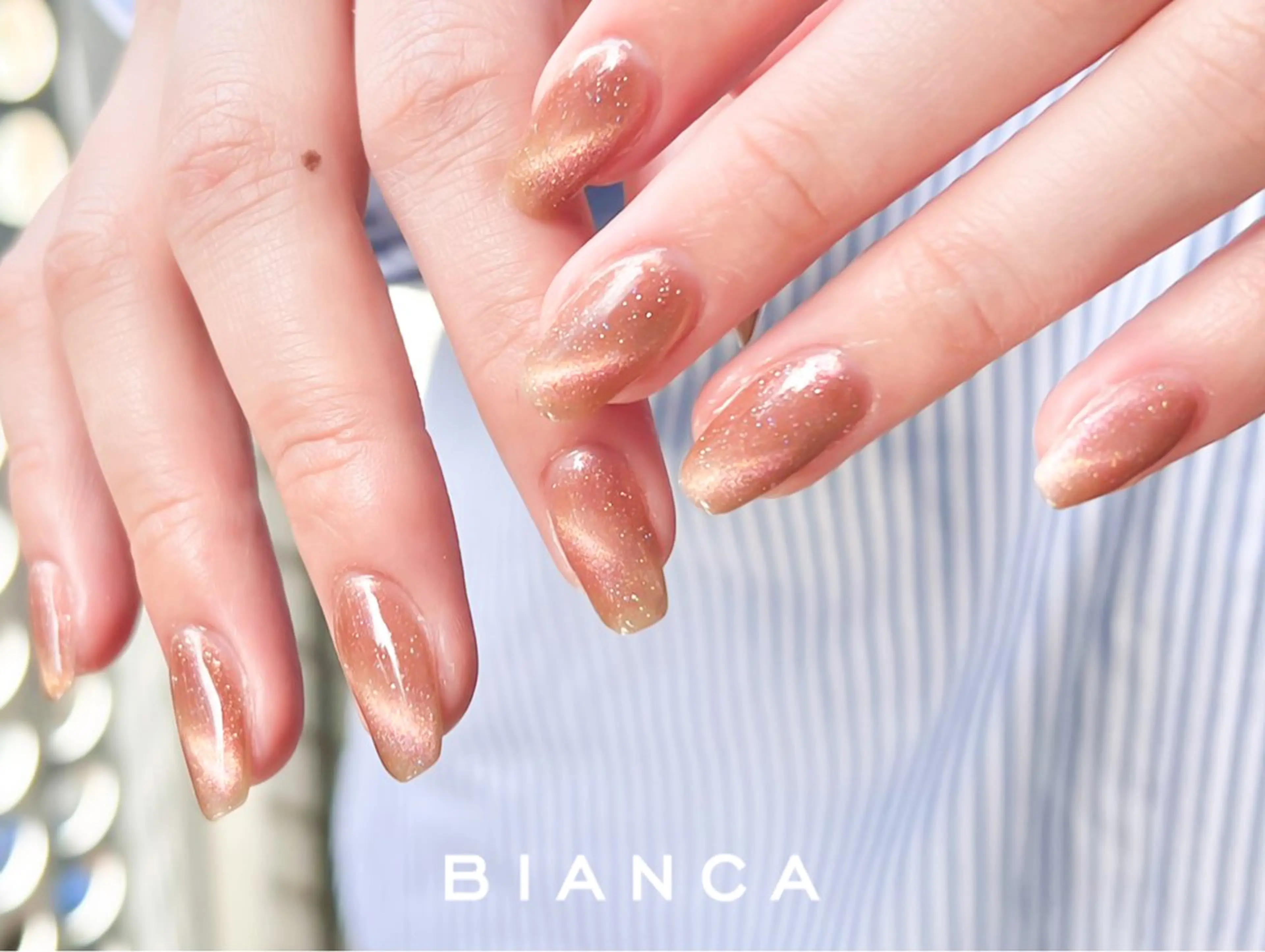 ネイル ハンドネイル Bianca長津田 Mukae⋆.✶🖤のネイルデザイン