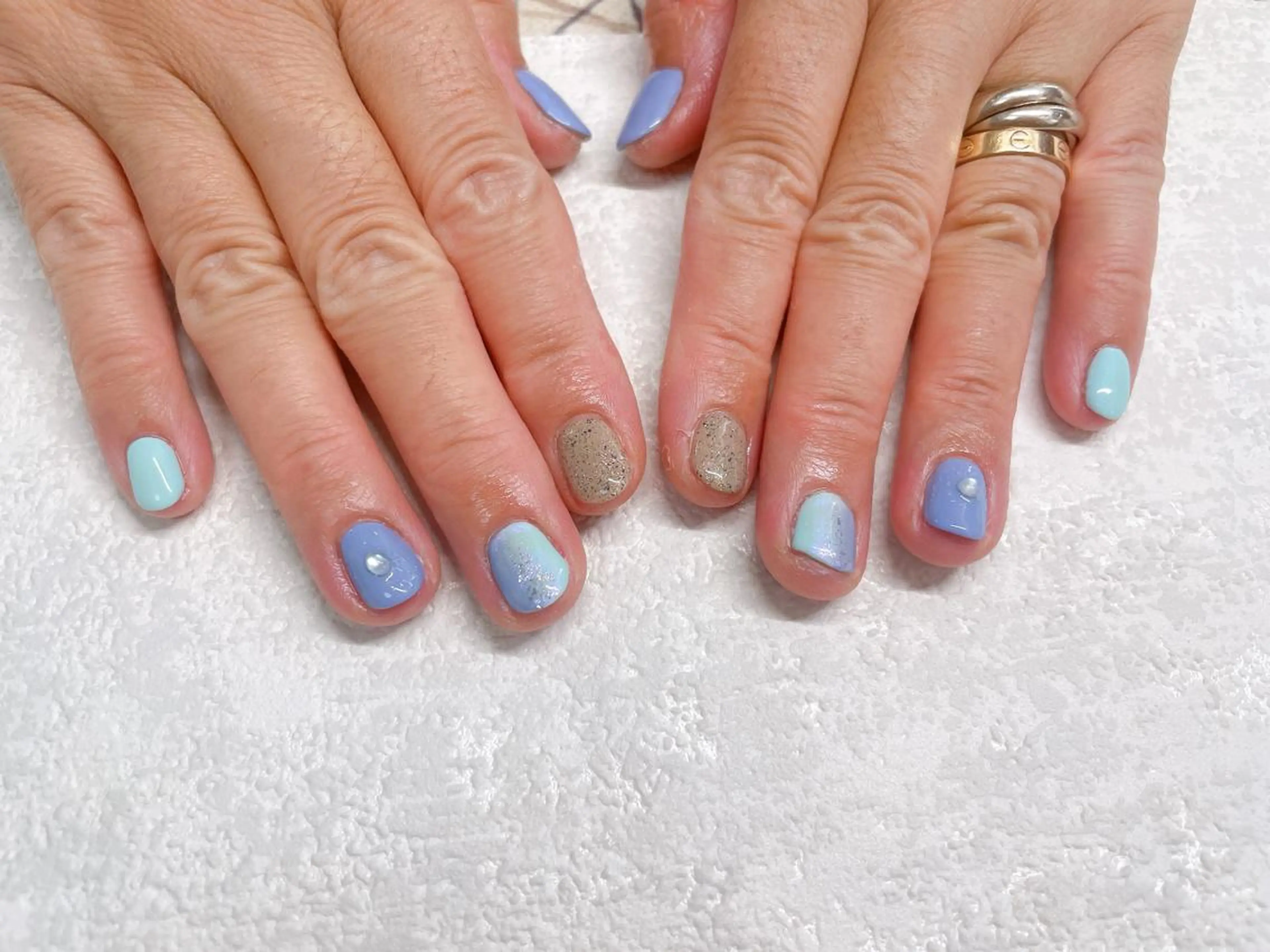 ネイル オーロラネイル フラワーネイル フットネイル フレンチネイル ジェルネイル ハンドネイル Mogu nail 二子玉川のネイルデザイン