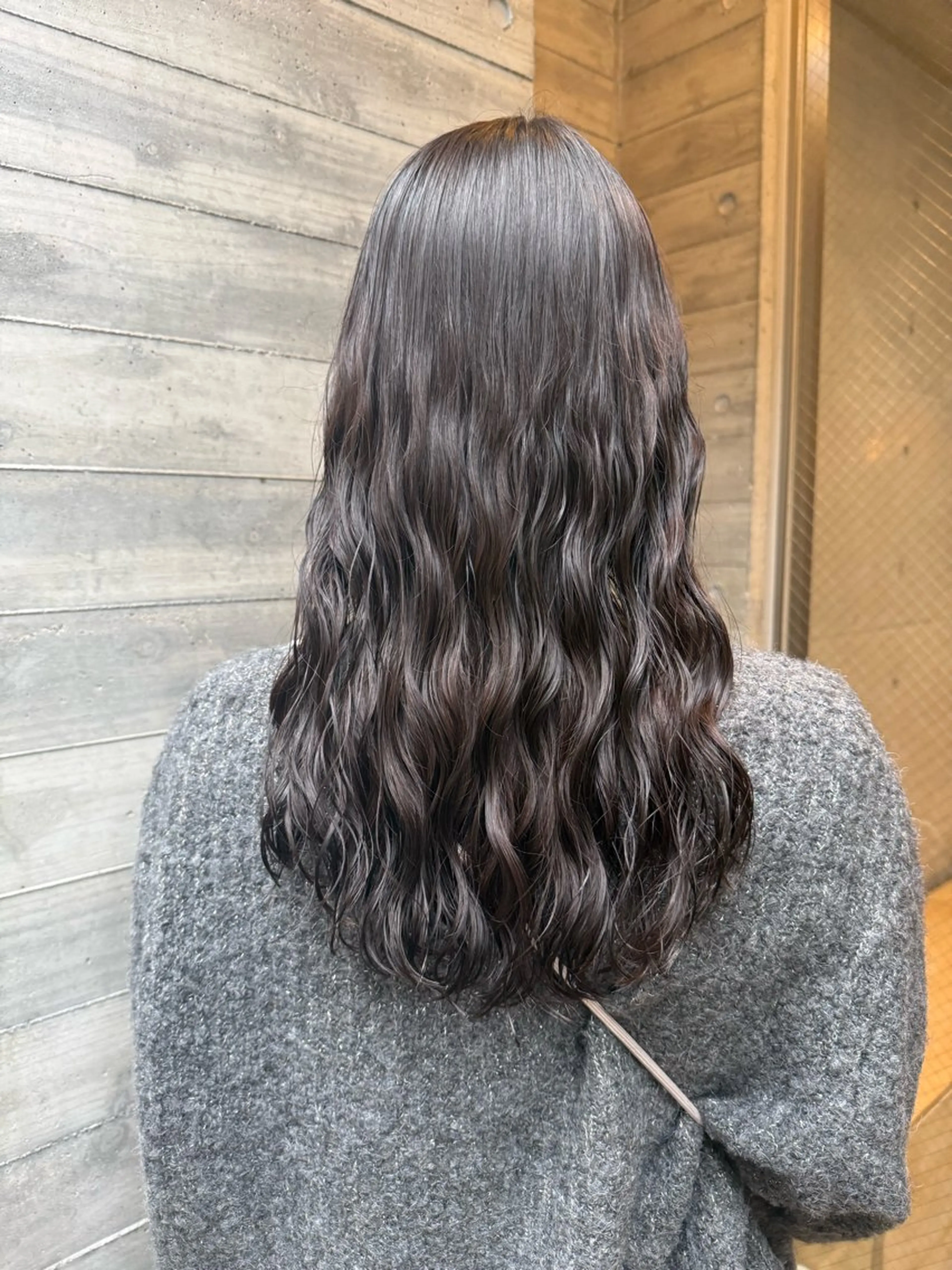 セミロング カット パーマ デジタルパーマ/ ウェーブパーマ/神野のヘアスタイル