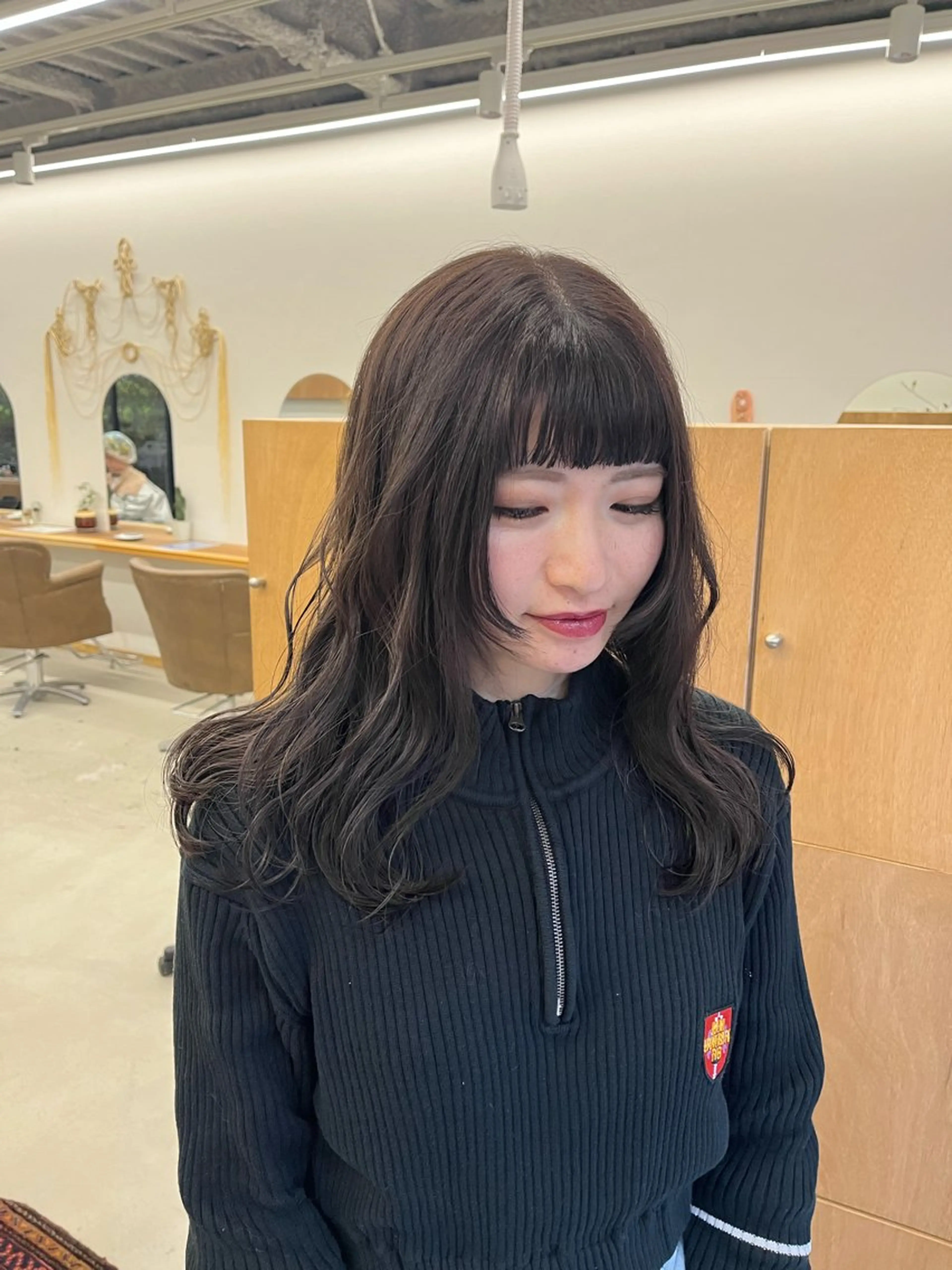 ロング カラー ブリーチ ブラウンカラー チョコレートブラウン 透明感カラー ブリーチなしカラー カット ヘアカラー miyu /レイヤー/ブリーチのヘアスタイル