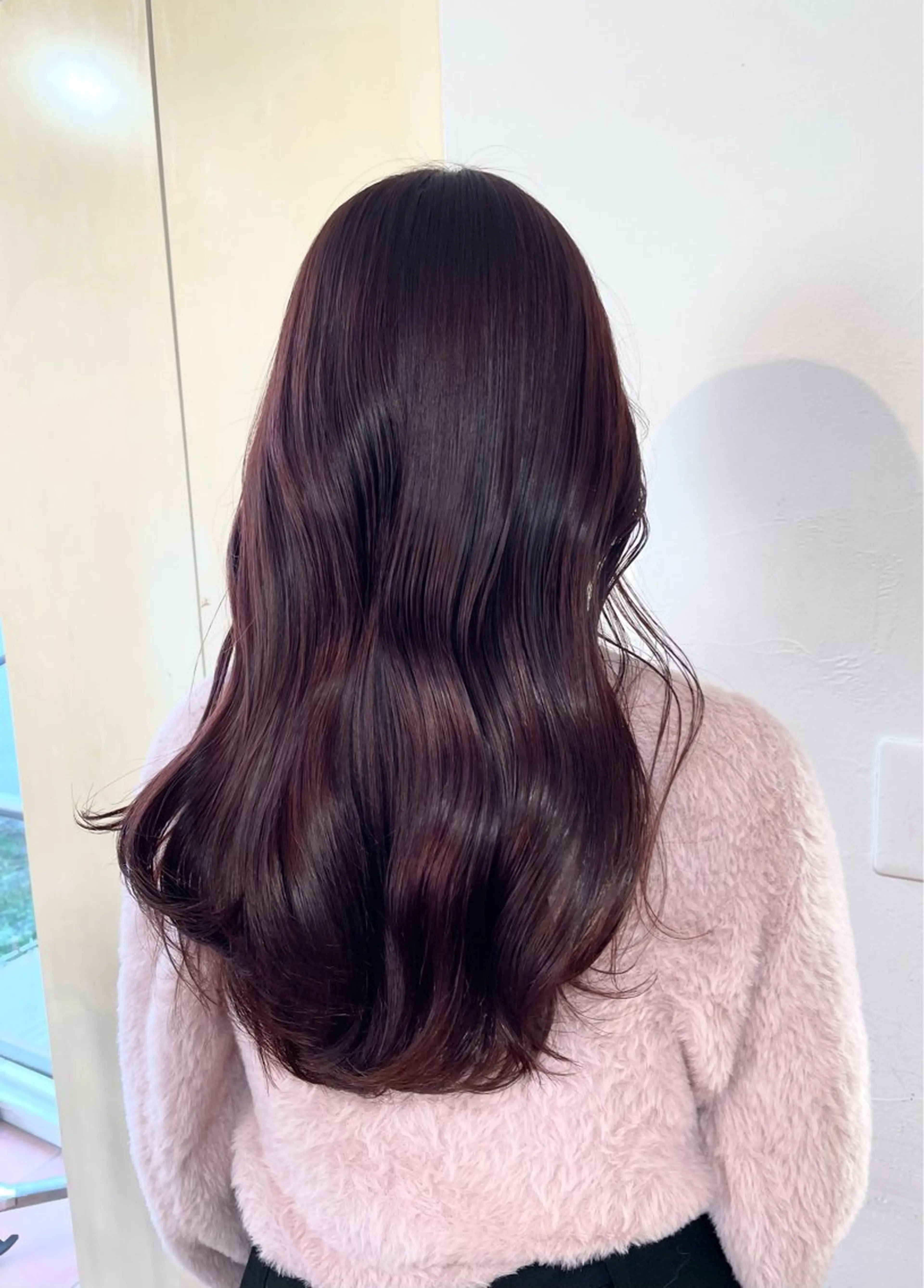 ロング カラー カシス ピンクカラー 🦋透明感 艶カラー Rie🦋のヘアスタイル