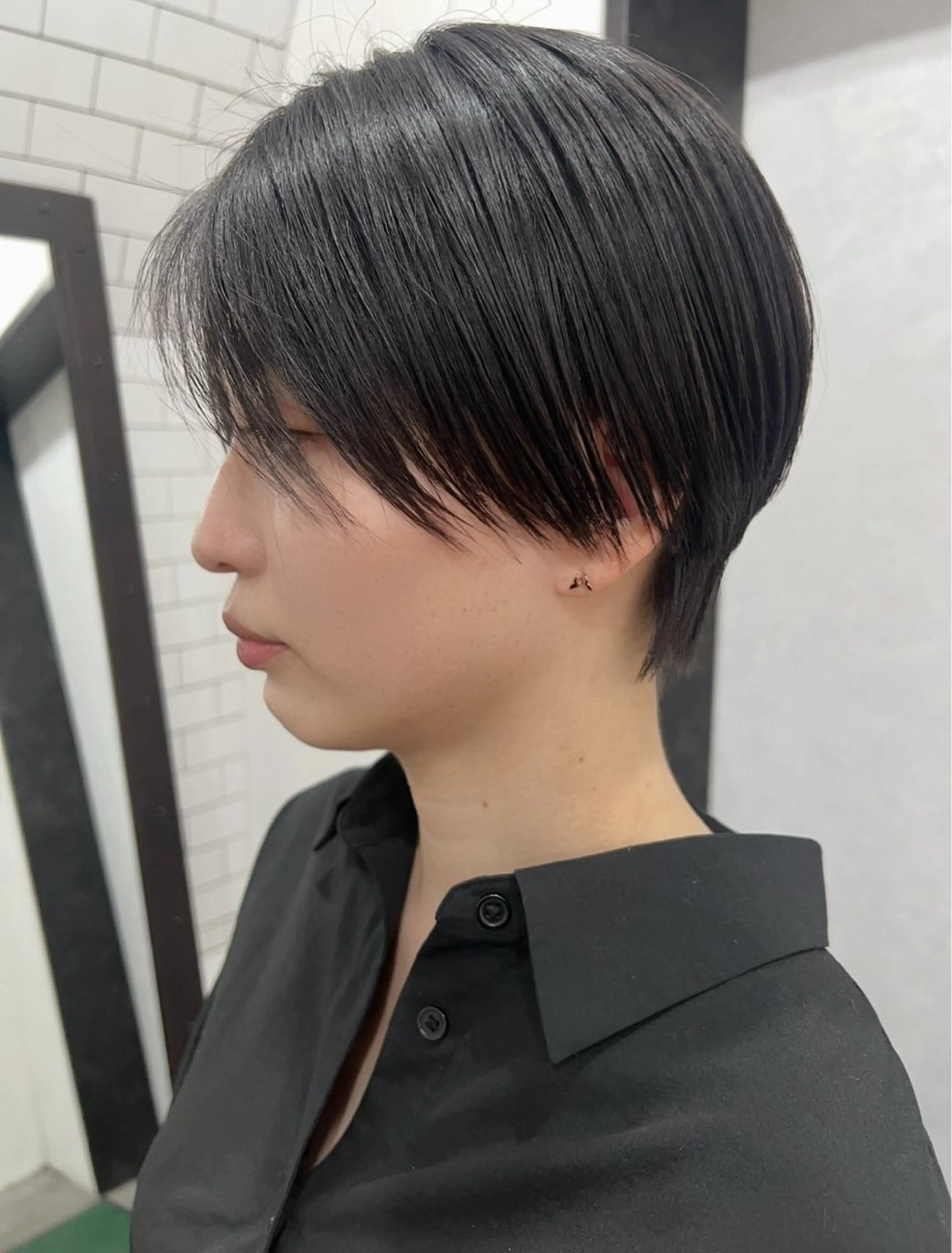 ショート カット 紙屋町ショート /ボブ　パーマ河内蓮のヘアスタイル