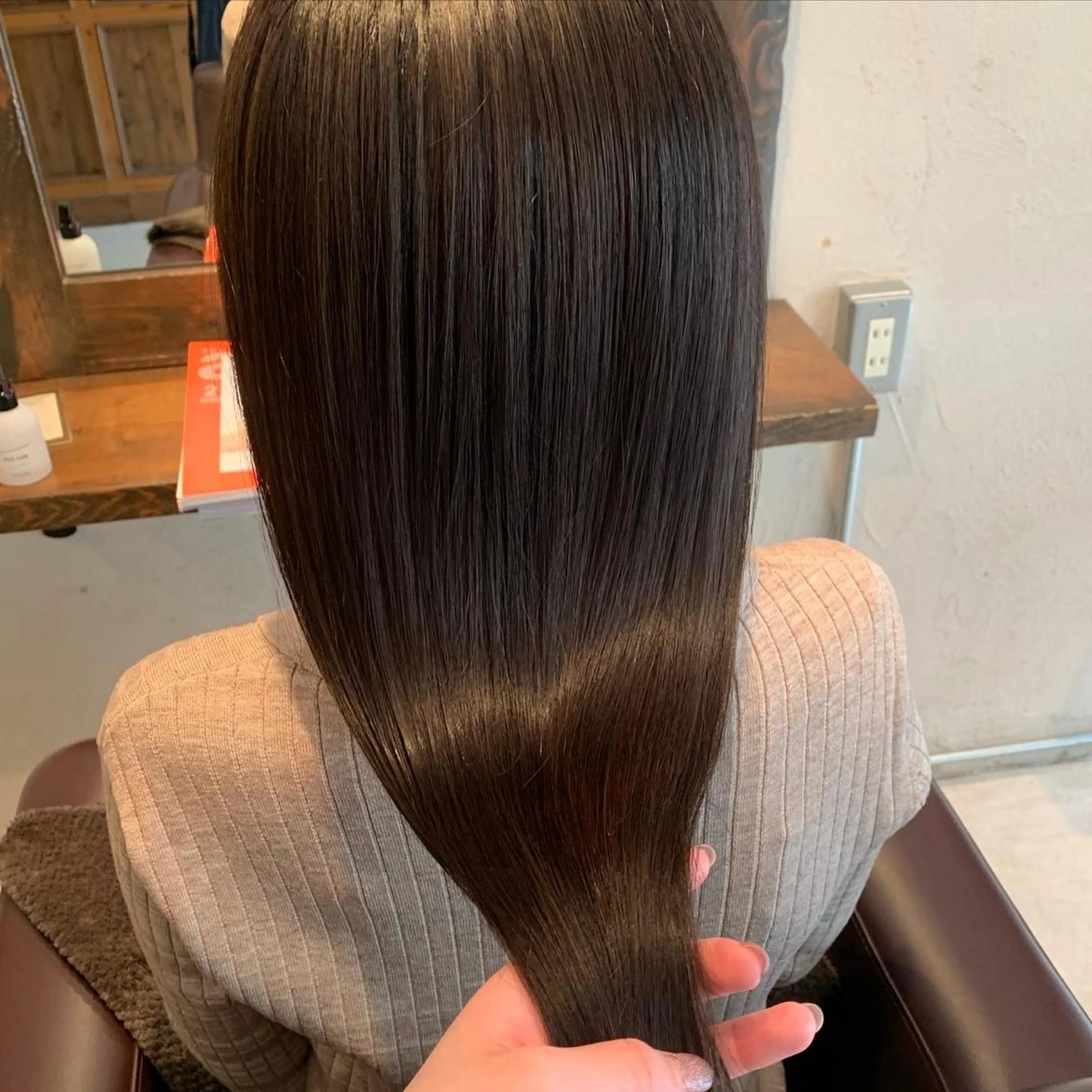 ロング カラー ヘアカラー トリートメント 透明感/オリーブ/ グレージュ/YUKAのヘアスタイル