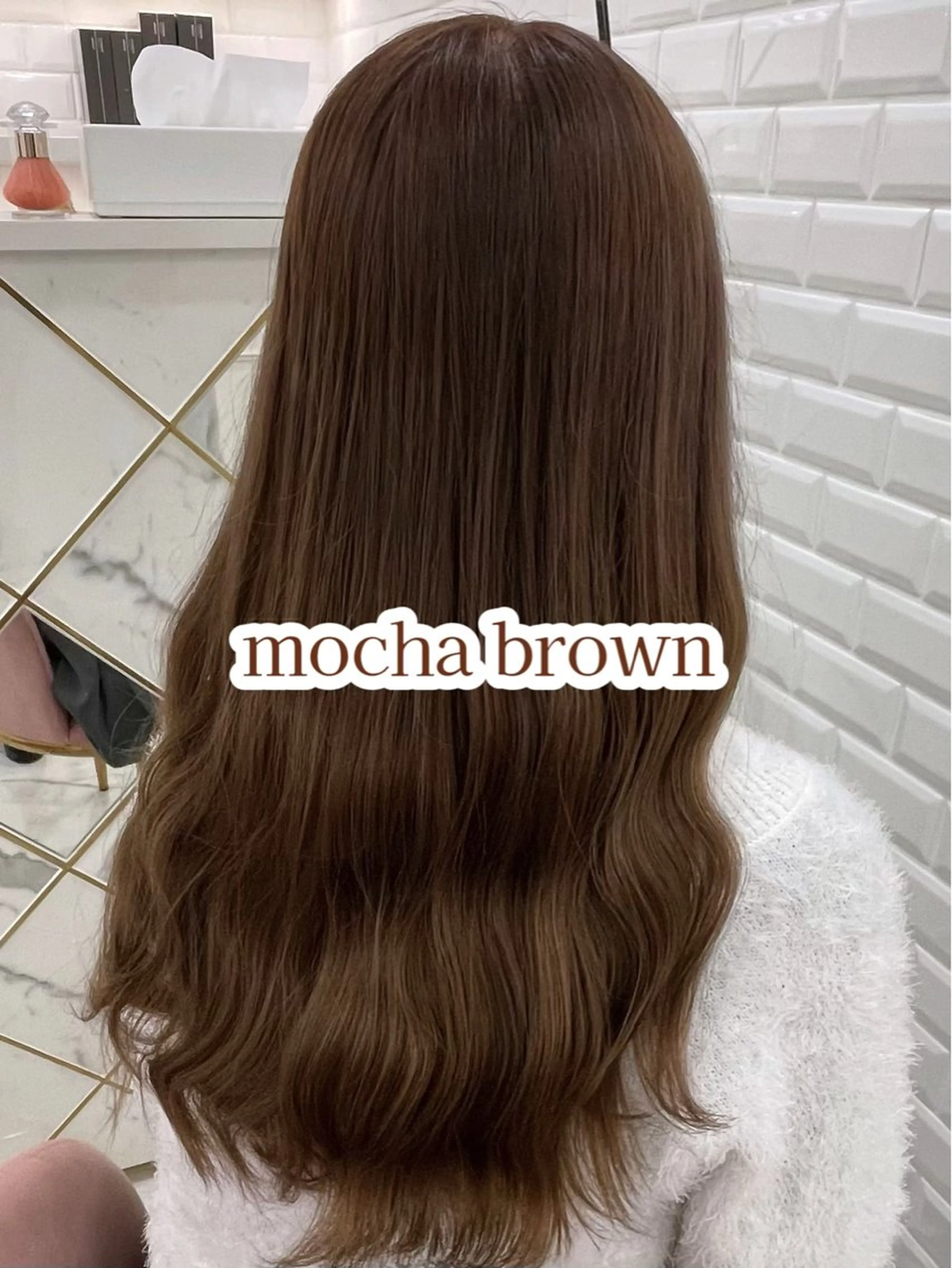 ロング カラー ブラウンカラー モカブラウン カット ヘアカラー トリートメント ガーリーカラー🩷 ユウ🍓💞のヘアスタイル