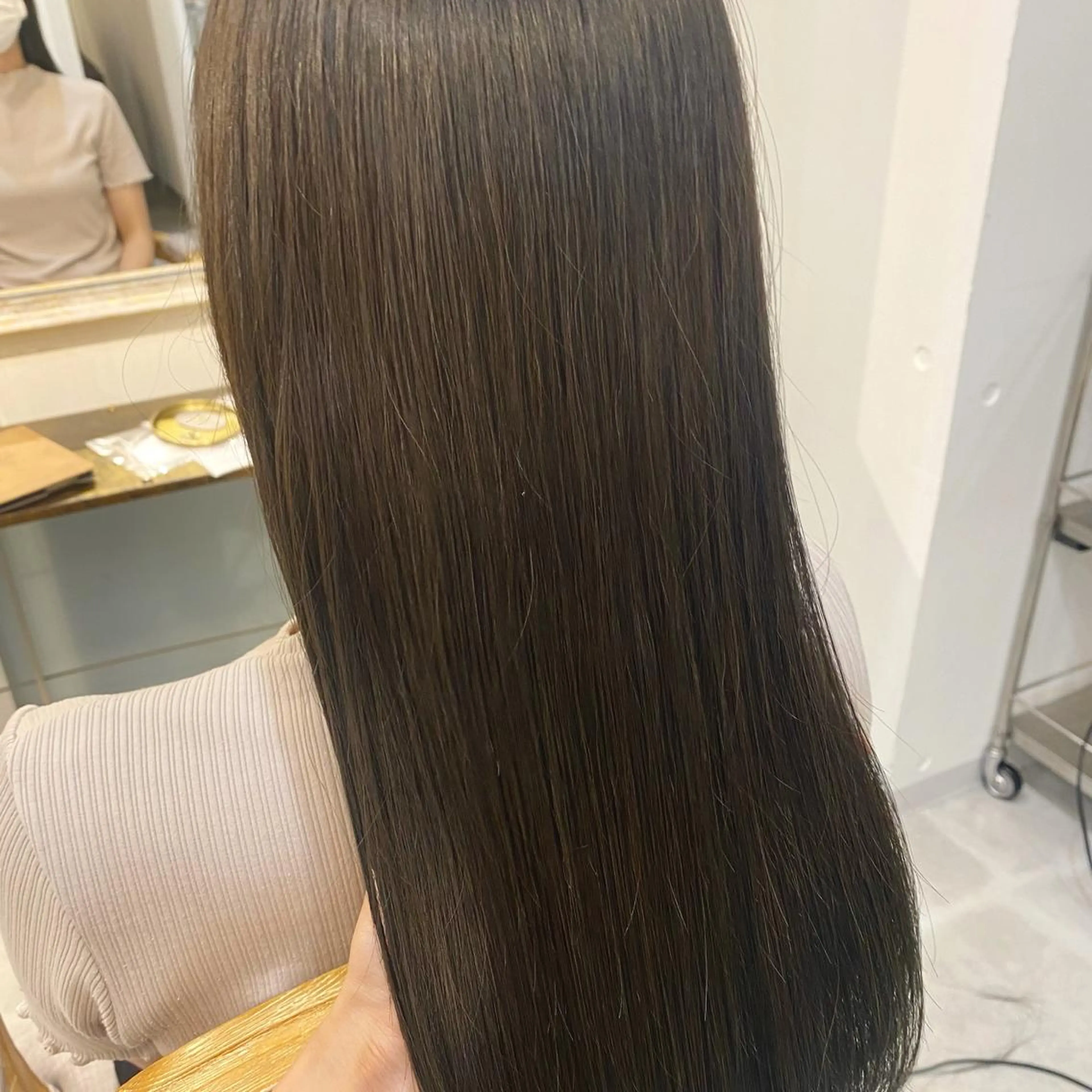 セミロング カラー GO TODAY シェアサロン 渋谷sol店所属・モテ前髪 タゴメ シンヤのヘアスタイル