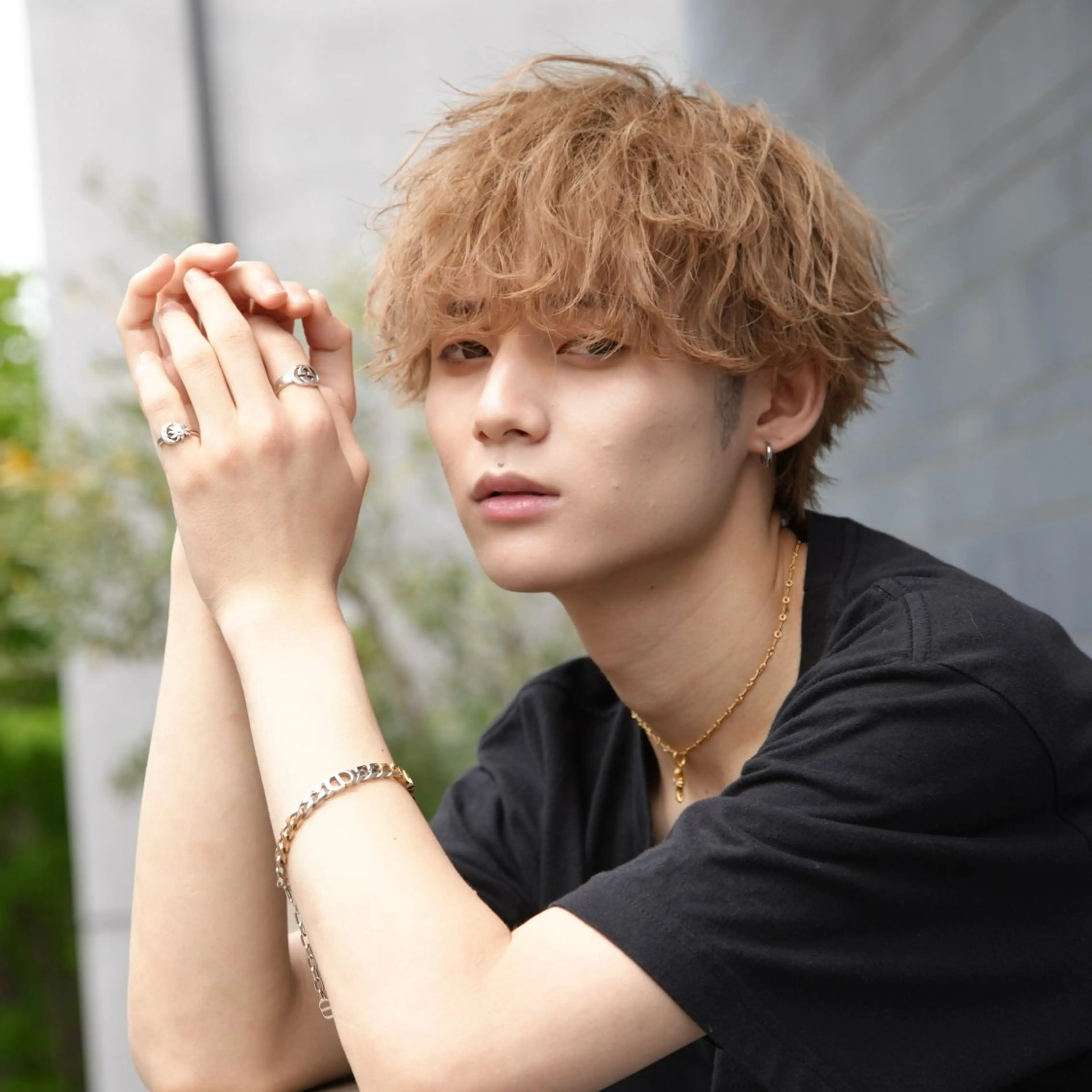 ミディアム カラー パーマ メンズ カット ヘアカラー トリートメント シースルーマッシュ/ メンズ/KYOHEIのヘアスタイル