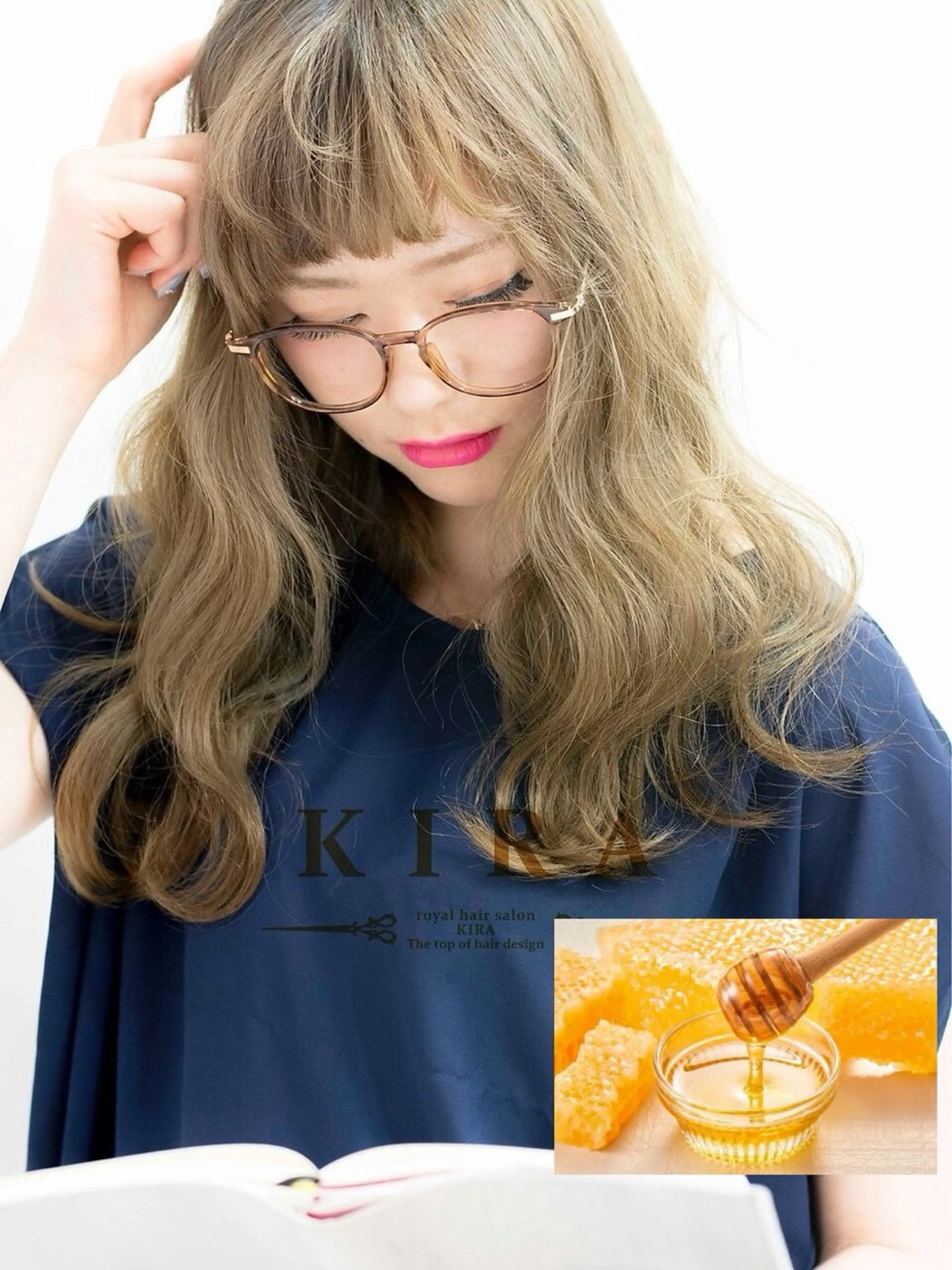 カット+カラー+はちみつトリートメント🍯の写真