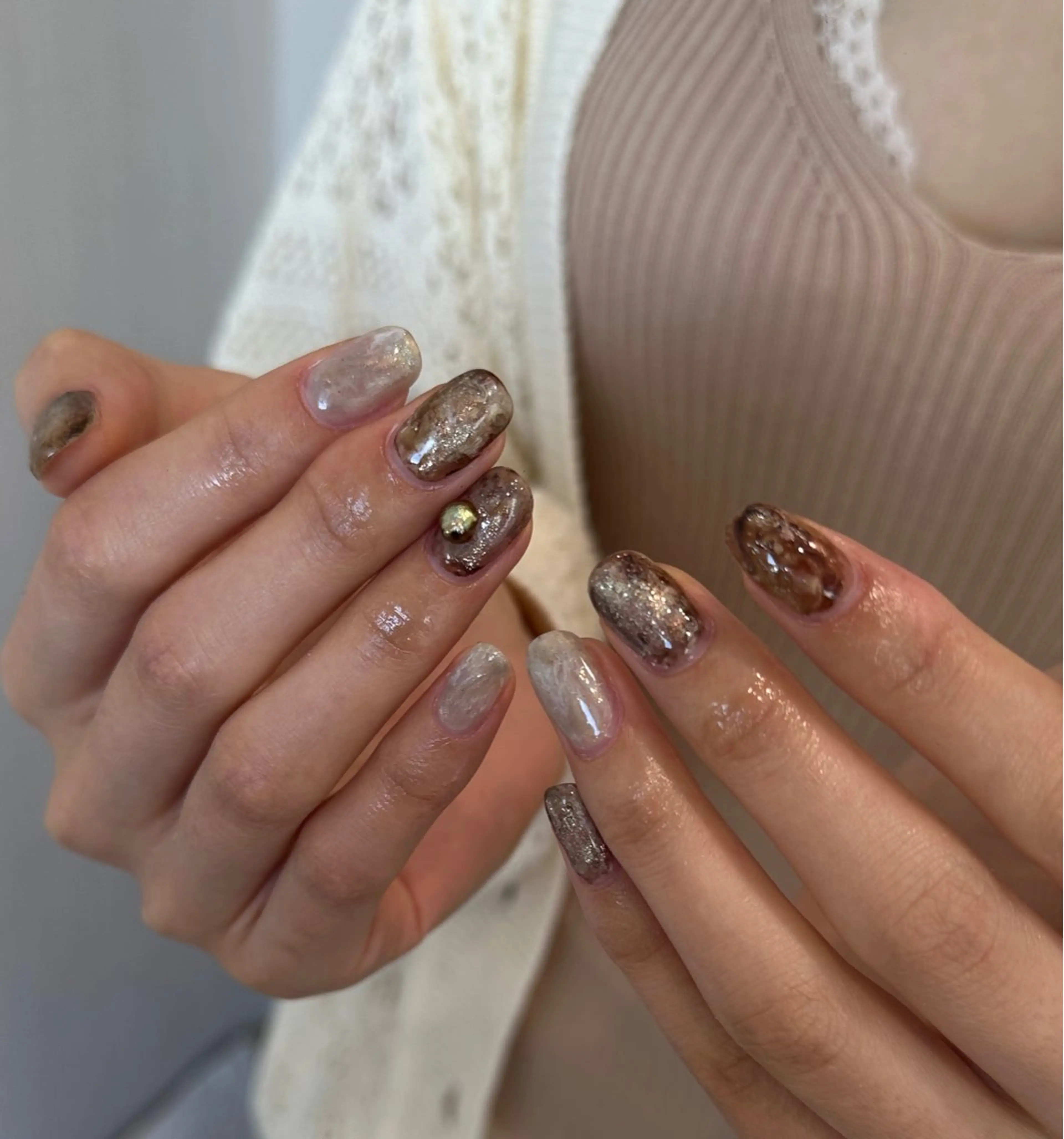 ネイル ハンドネイル 🎀 Hiyubi._.nail 🫧所属・🎀フェイ フェイ🫧💗のネイルデザイン