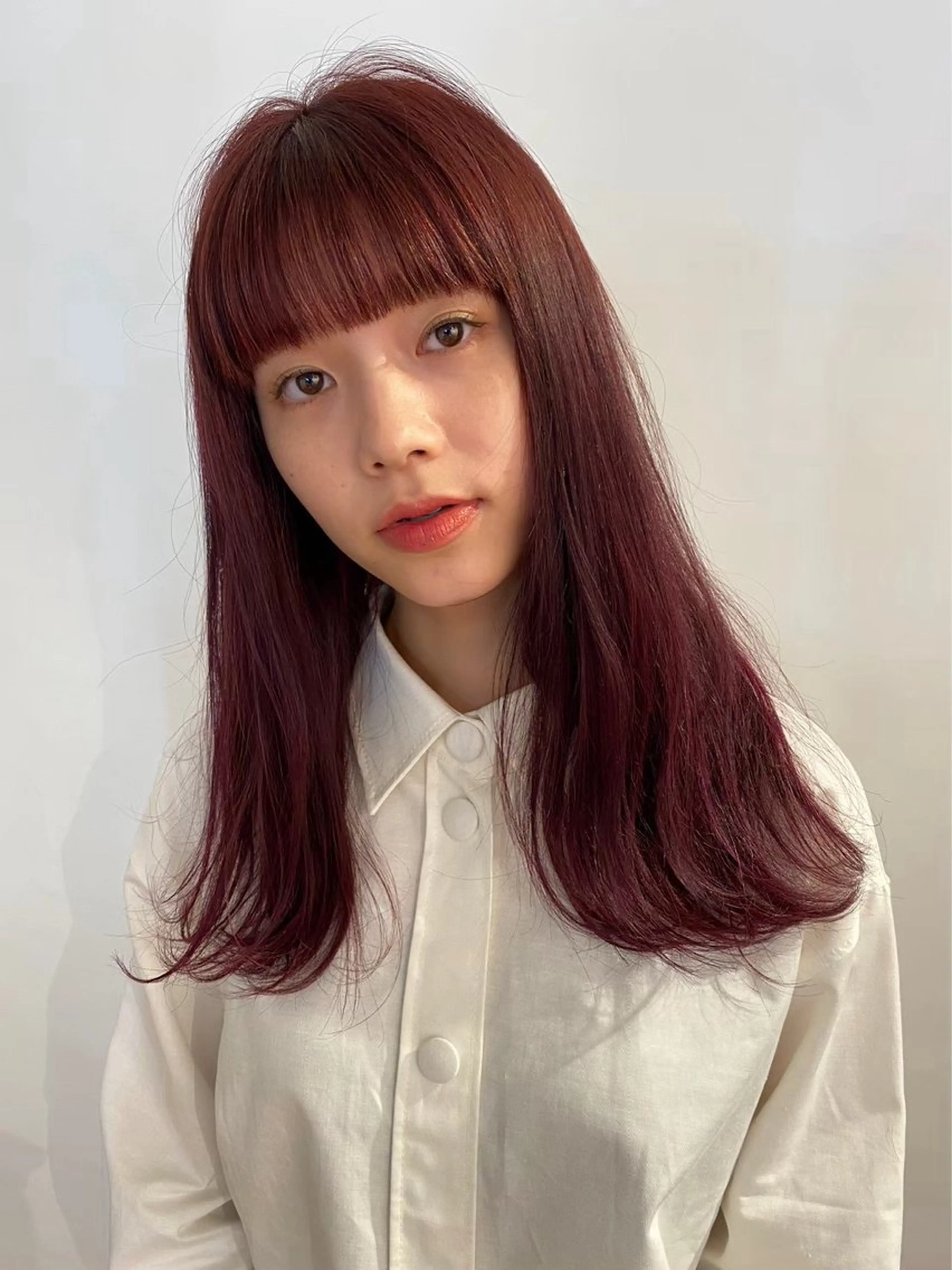 ロング カラー カット ヘアカラー トリートメント 韓国風パーマ/ヘア セット/店長みづきのヘアスタイル