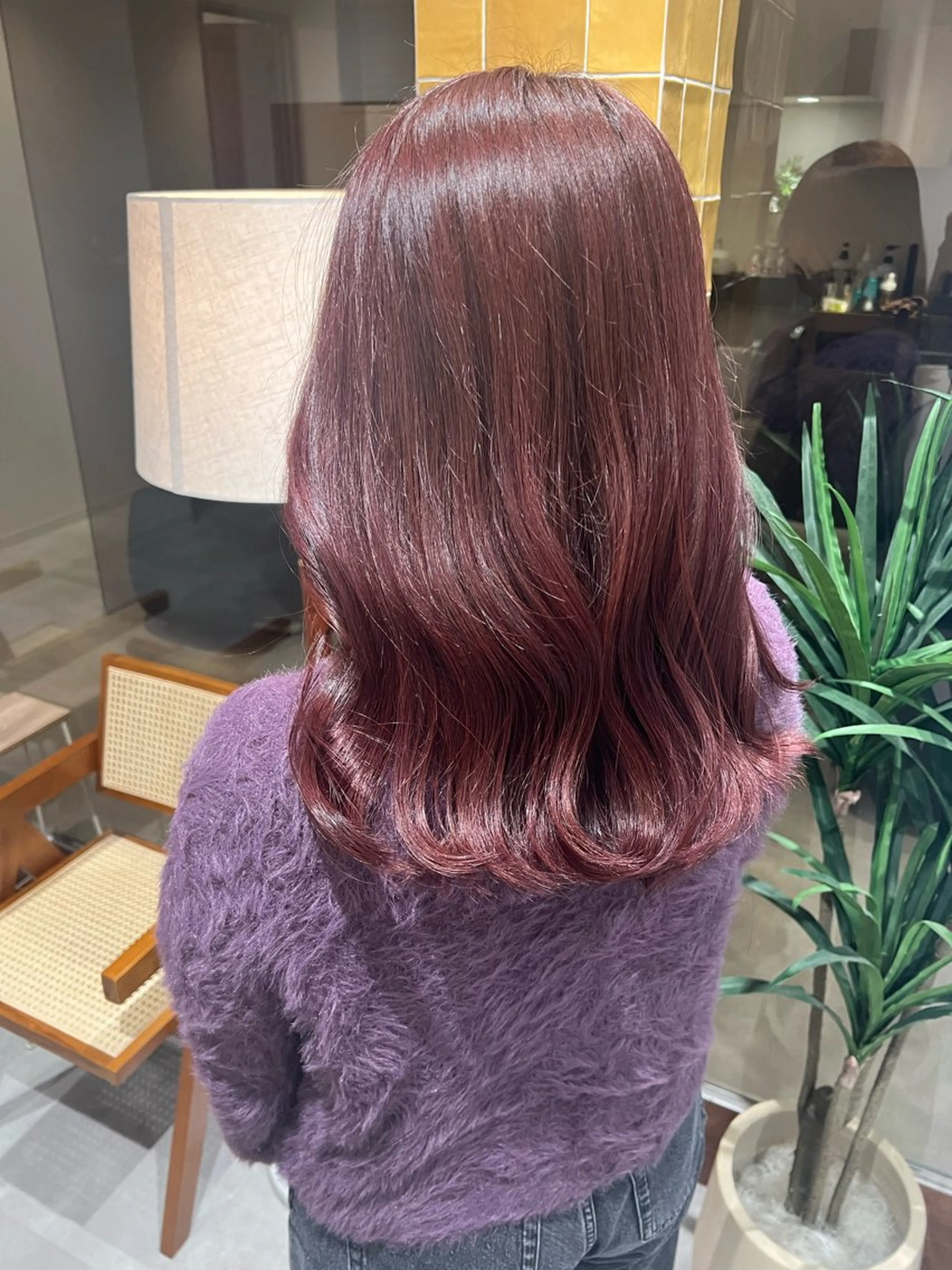 ロング ピンクブラウン カット ヘアカラー トリートメント 艶髪/透明感 レイヤー YUKIのヘアスタイル