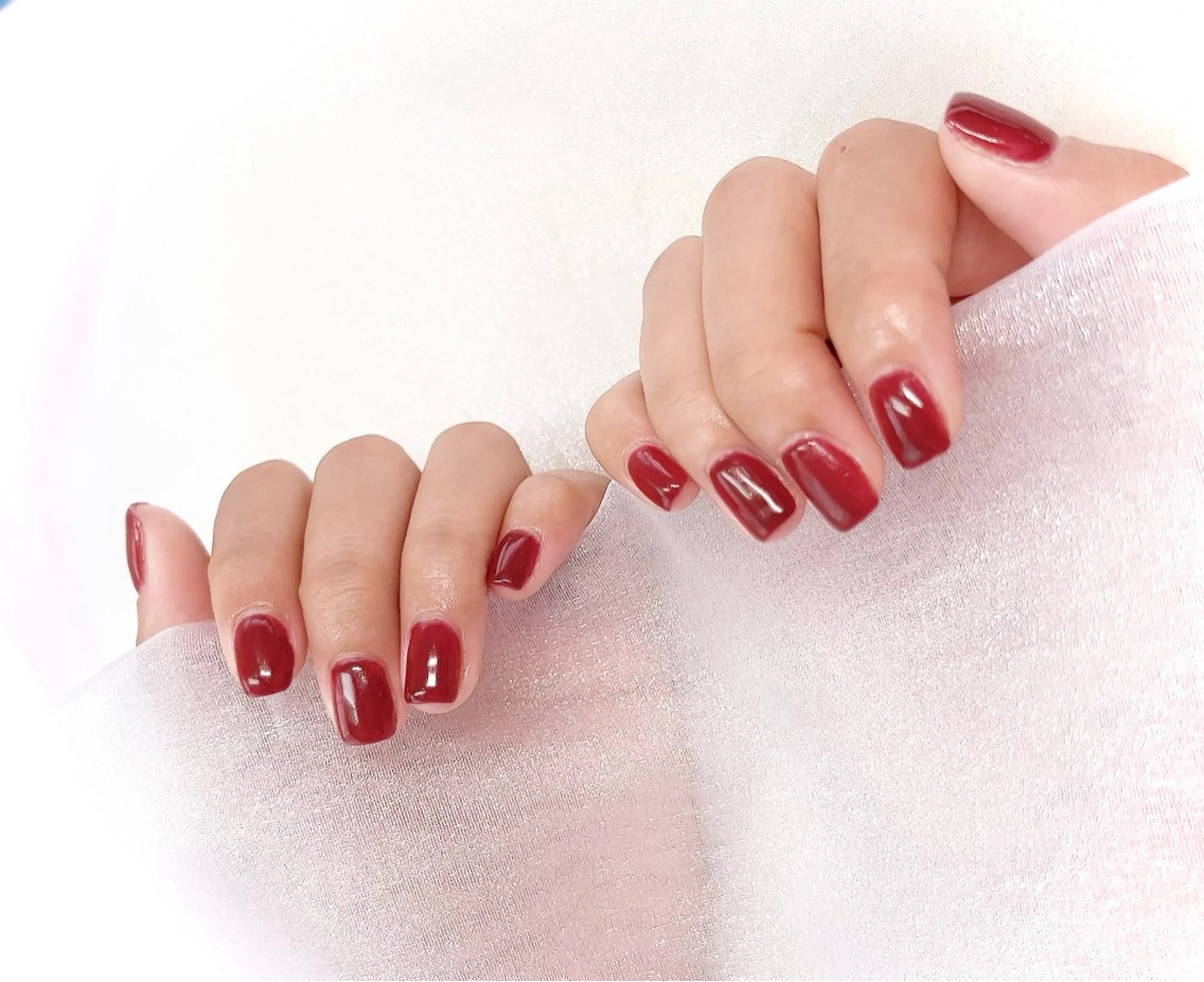 ネイル ボルドー スクエアネイル ハンドネイル Amoureuse RiRiのネイルデザイン