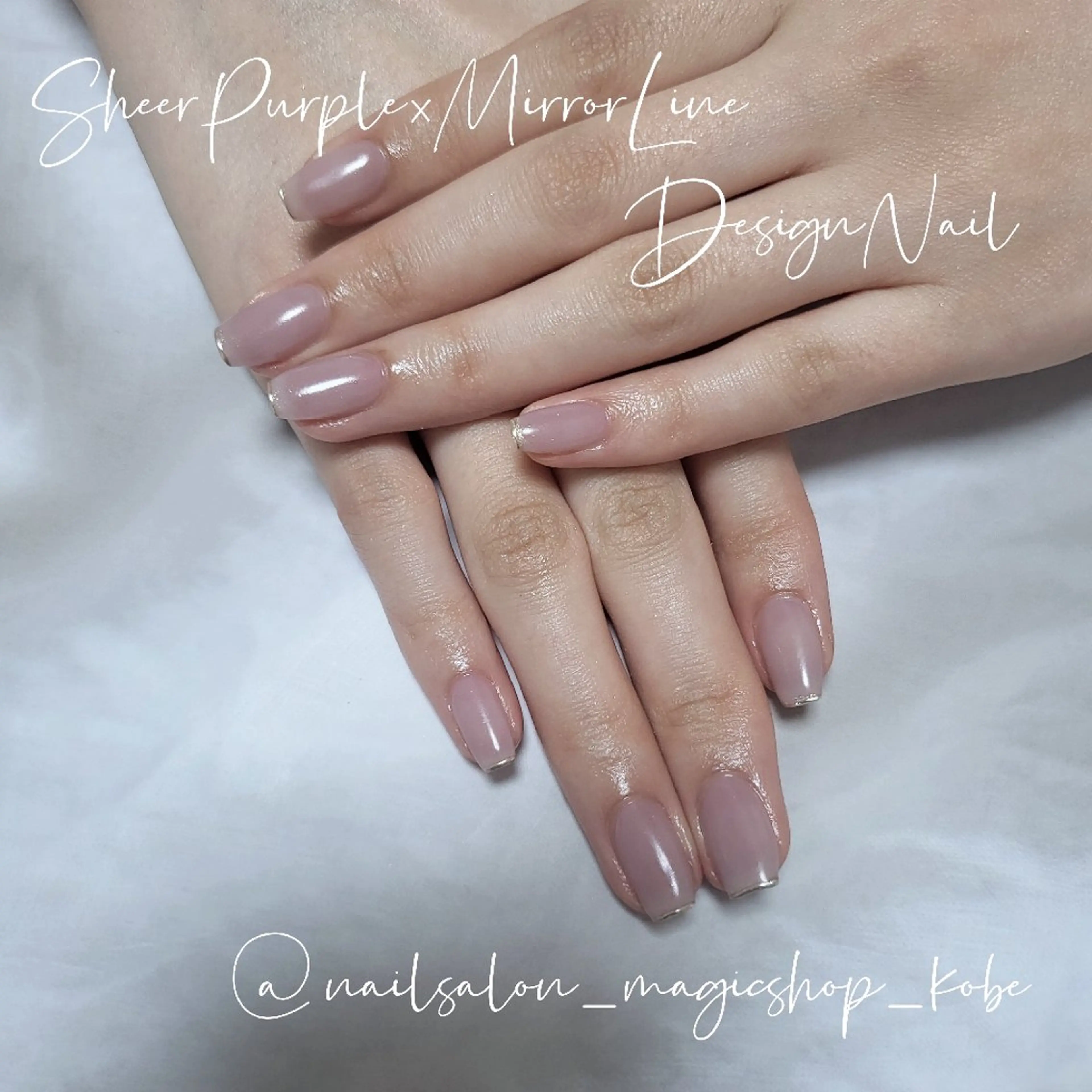 ネイル ジェルネイル ゴールド ミラーネイル ワンカラーネイル パープル ハンドネイル Nailsalon MagicShopのネイルデザイン