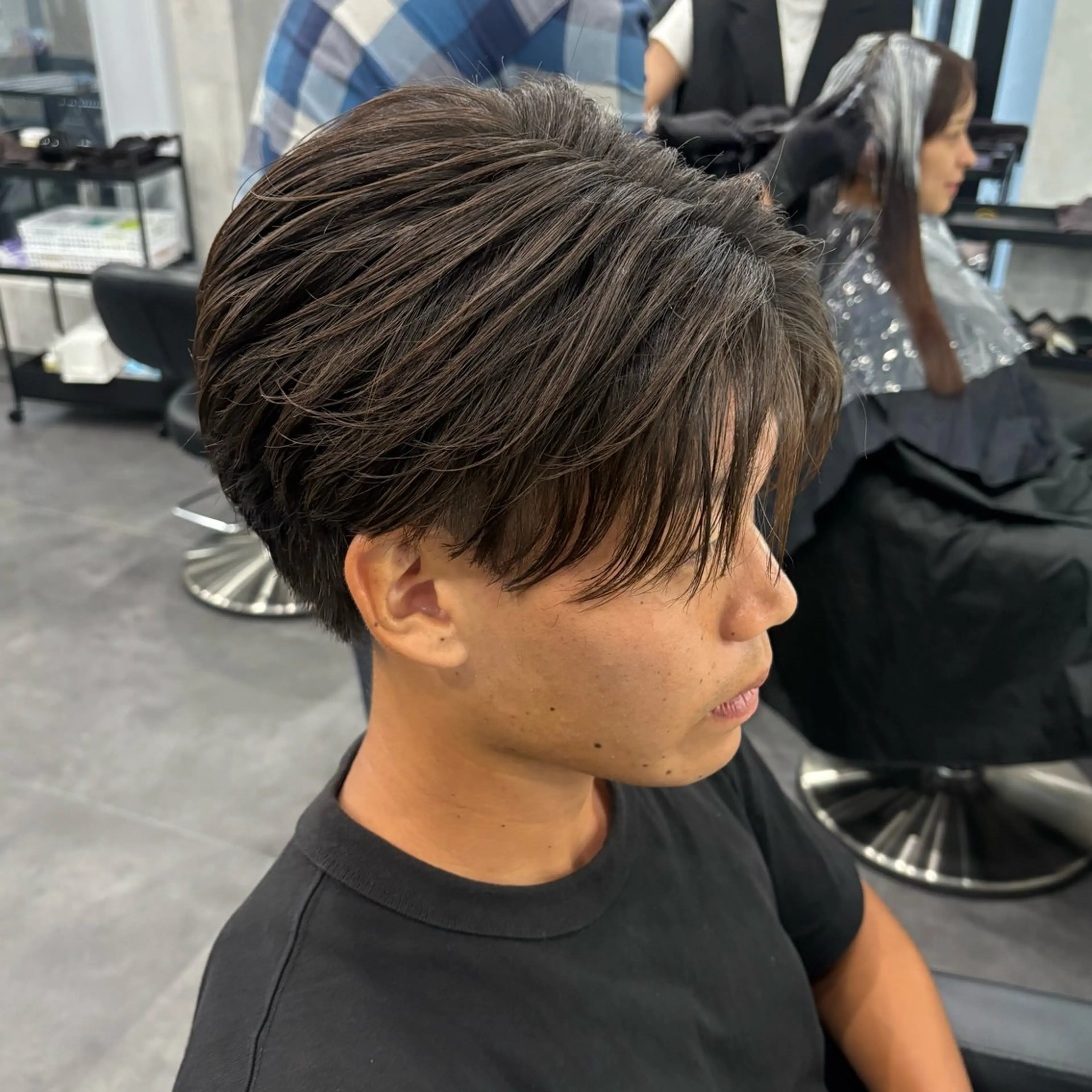 メンズ センターパート メンズ韓国風 LAVEL 渋谷店所属・ふーか/韓国メンズ /カットモデル募集のヘアスタイル