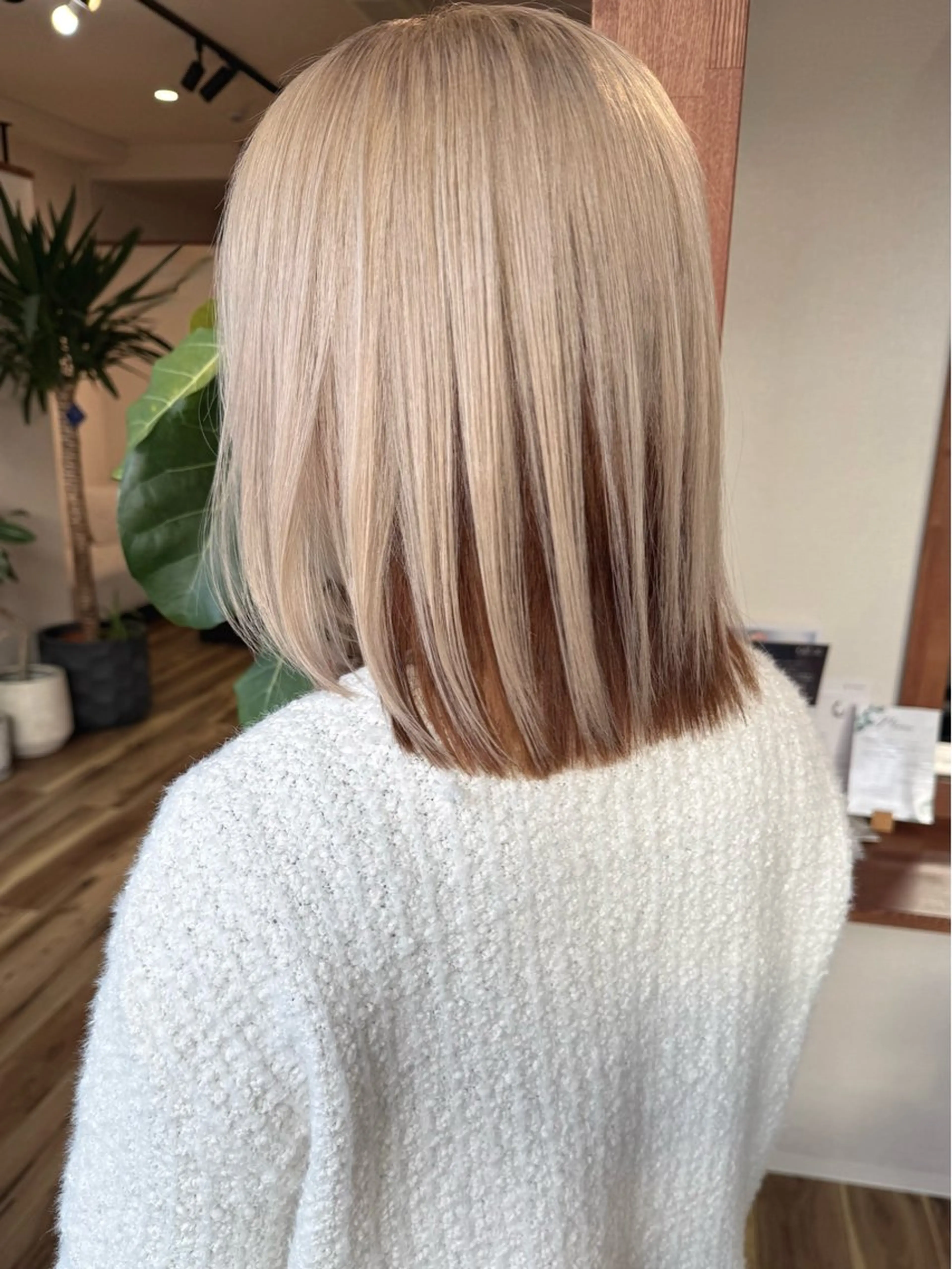 ミディアム カット ヘアカラー トリートメント 田室 和幸のヘアスタイル