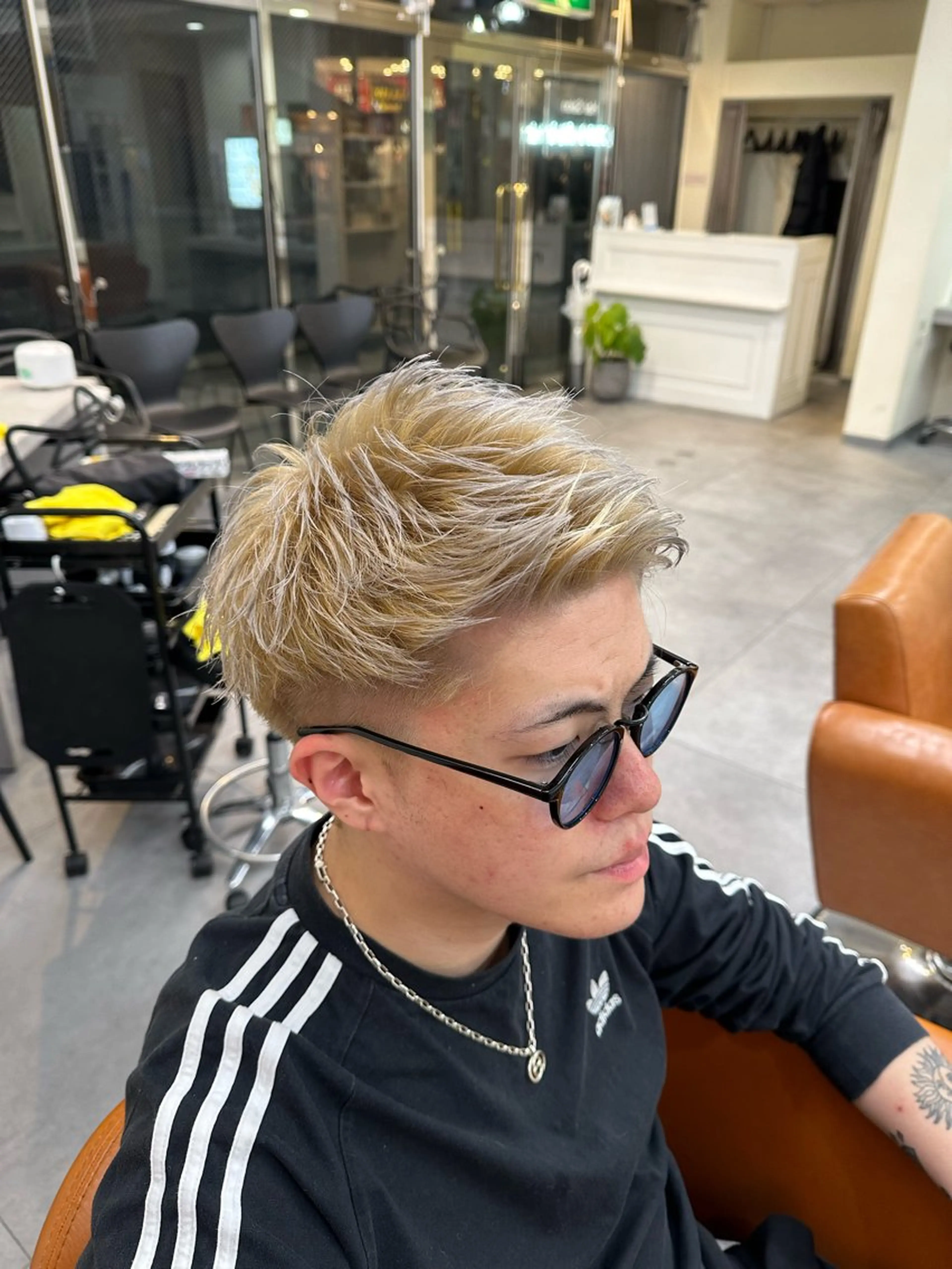 ショート カラー カット 梅田/メンズパーマ /短髪/田中崇奨のヘアスタイル