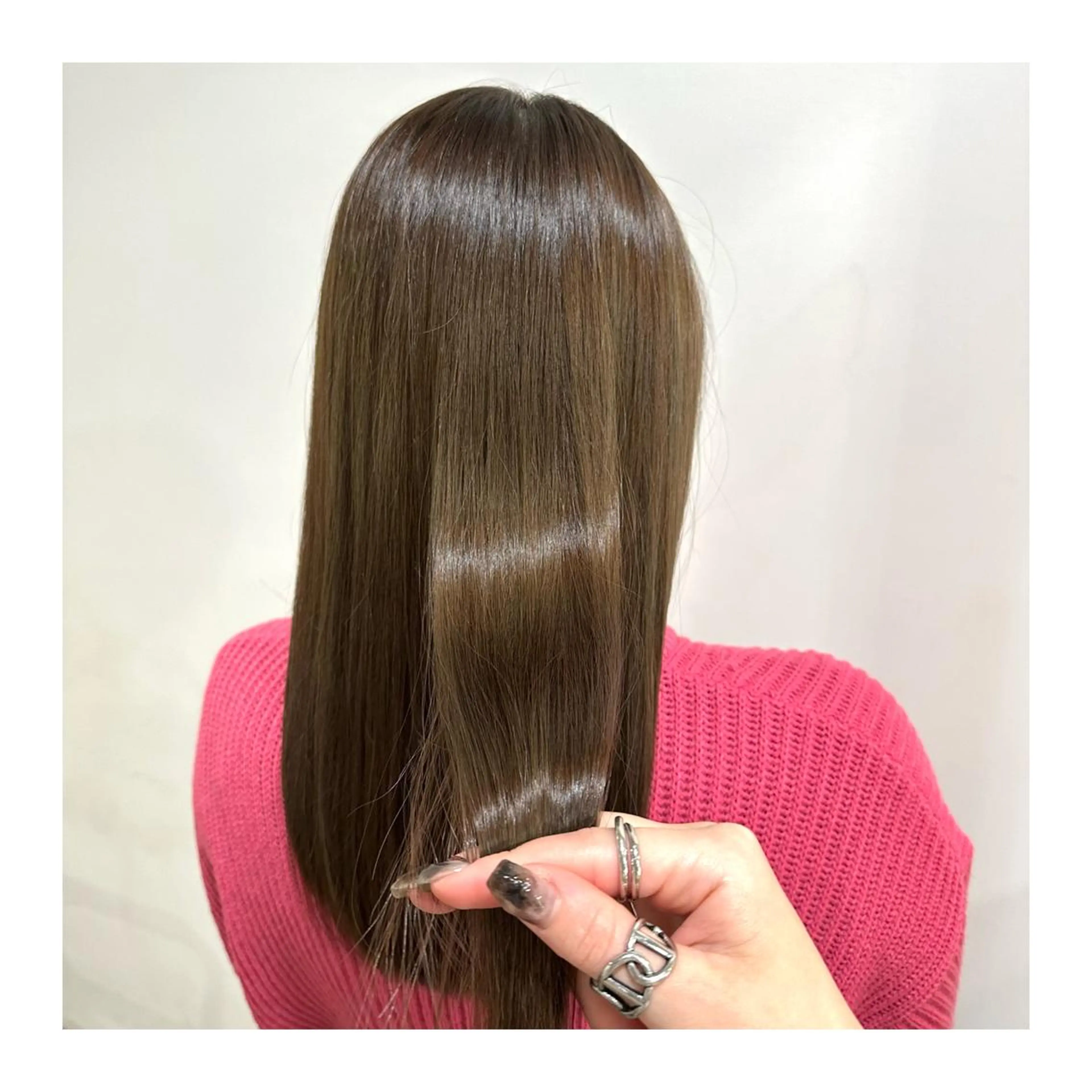 ロング カラー ヘアカラー トリートメント あべ ゆうかのヘアスタイル