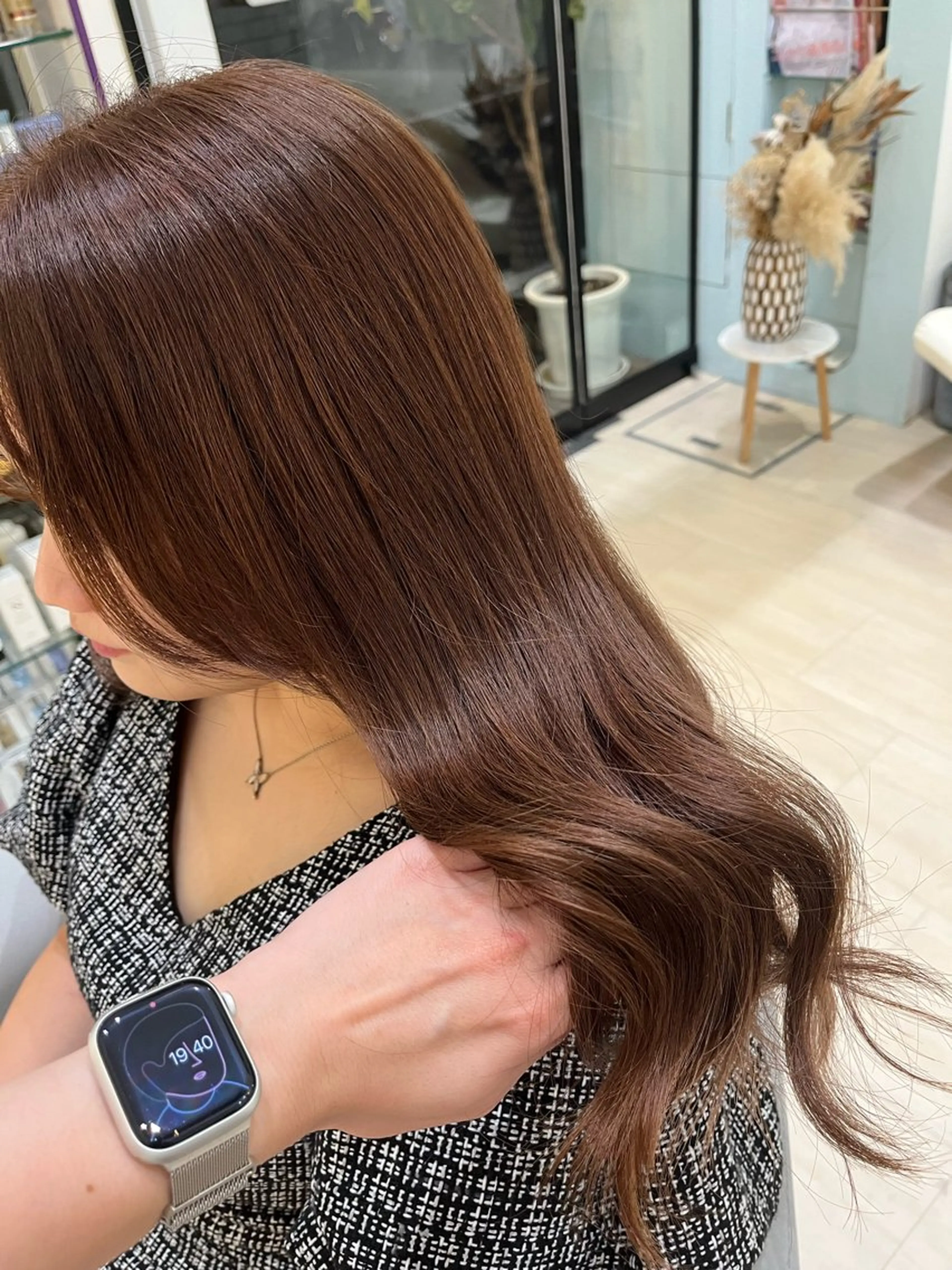 セミロング カラー ブラウンカラー R u i/ブリーチ /京都/河原町のヘアスタイル