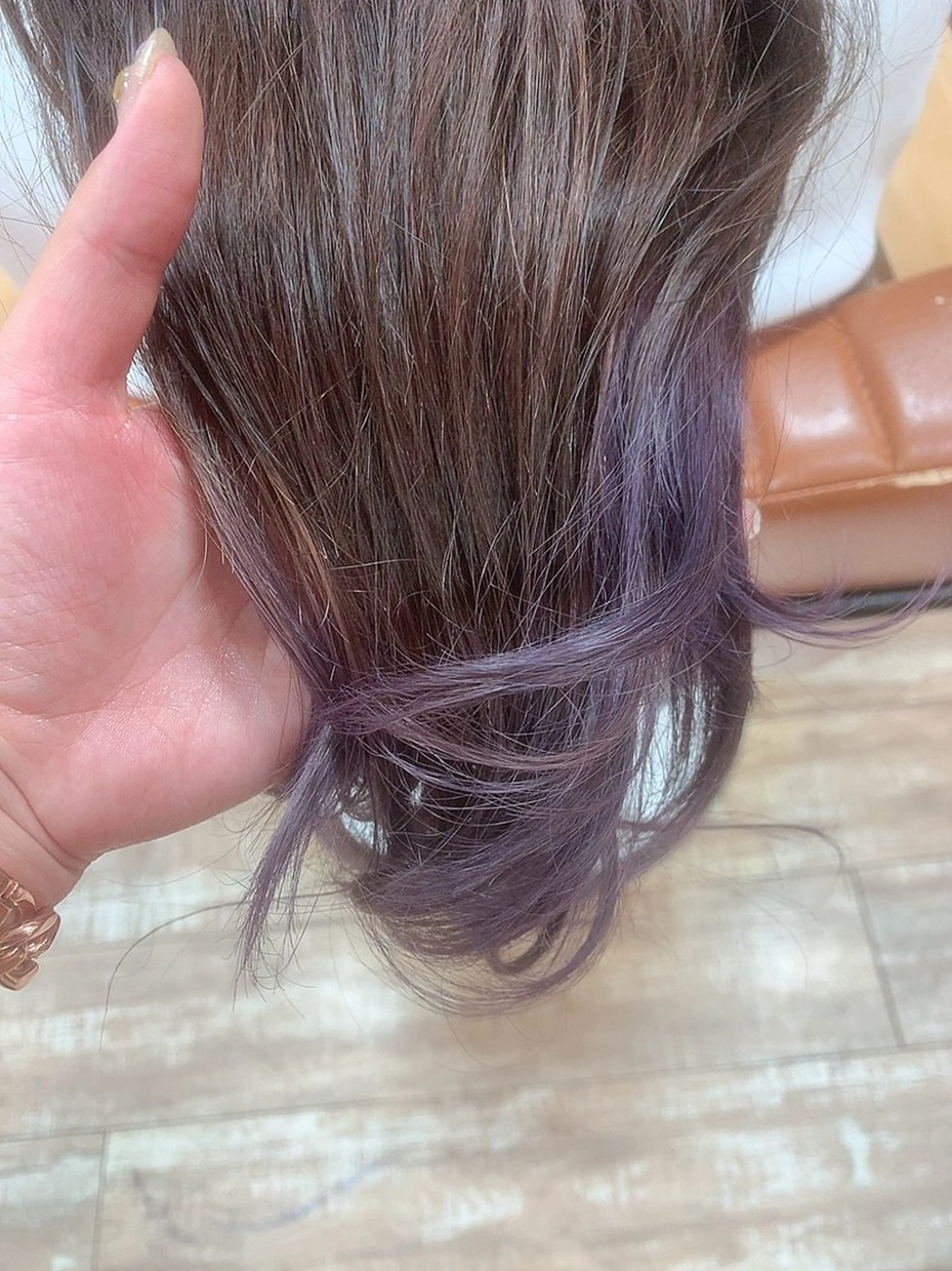 ロング カラー ブリーチ グラデーションカラー パープルカラー 瀧 葉月のマツエク・マツパデザイン