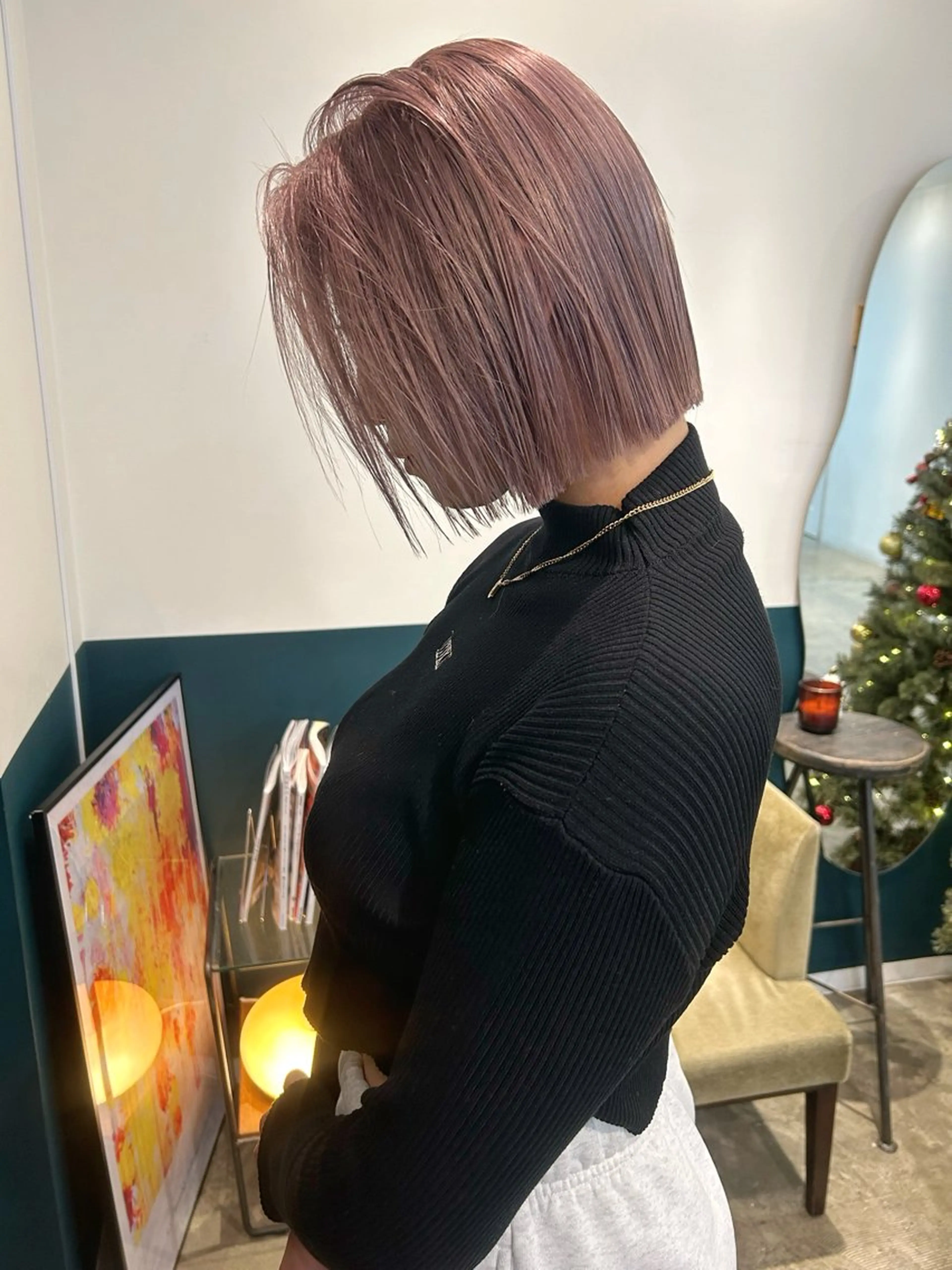 ショート カラー ラベンダーカラー ピンクカラー ボブ カット ヘアカラー カラーリスト菅野 竜矢🌈のヘアスタイル