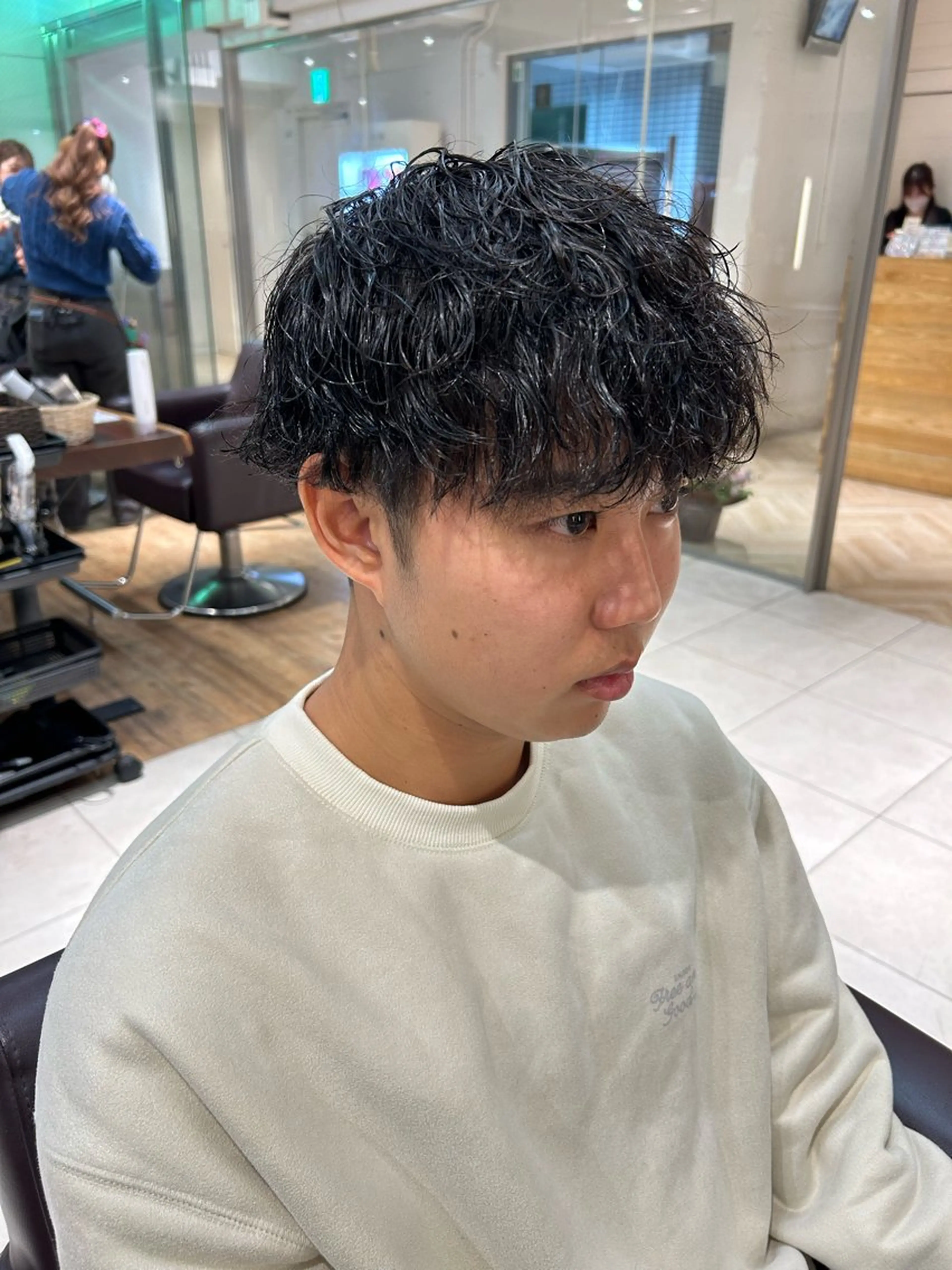 パーマ メンズ メンズパーマ 波巻きパーマ スパイラルパーマ 🦋Misaki🦋 メンズパーマ/着付けのヘアスタイル