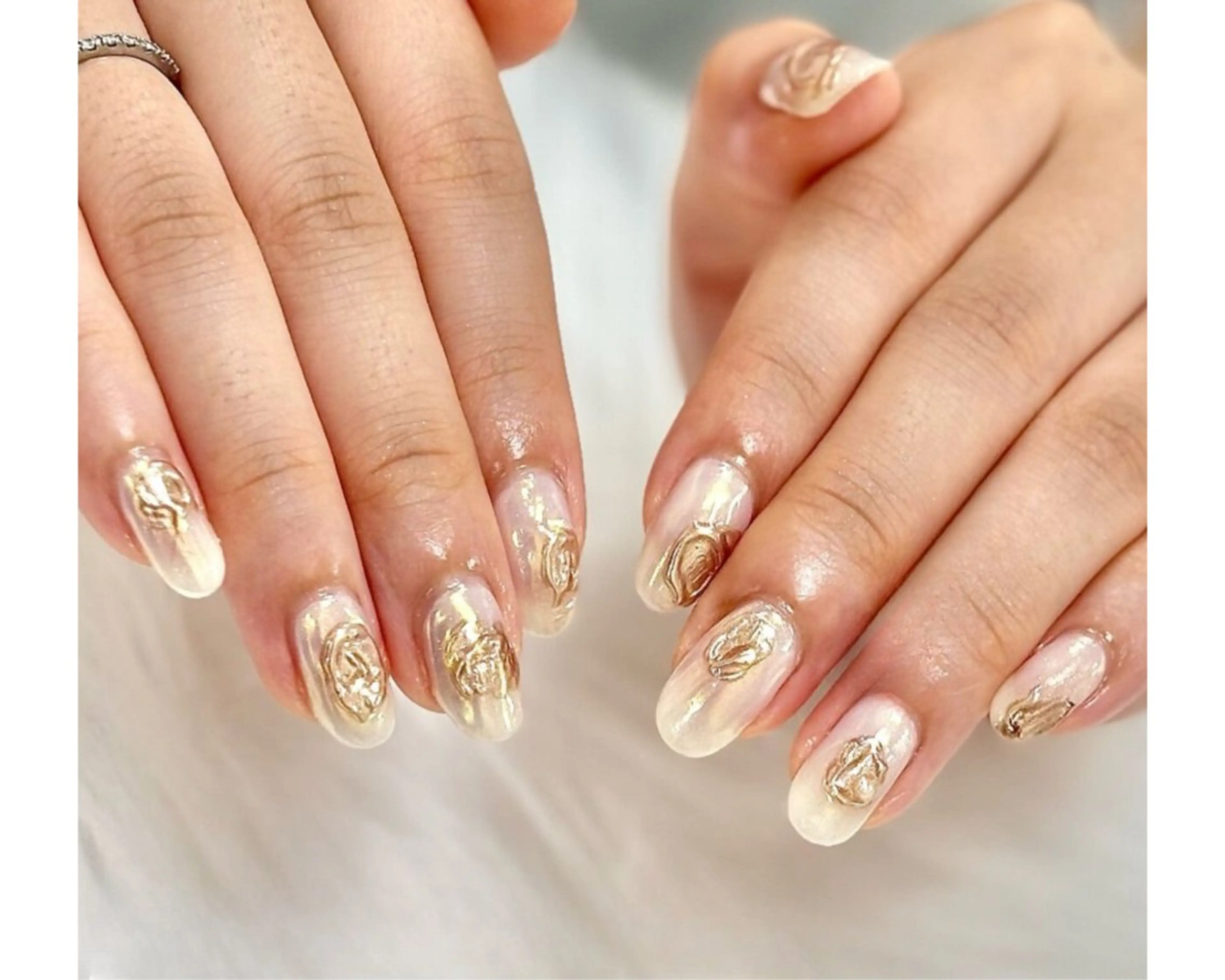 ネイル ミラーネイル ピンク シンプルネイル ハンドネイル PROVE 彩華のネイルデザイン