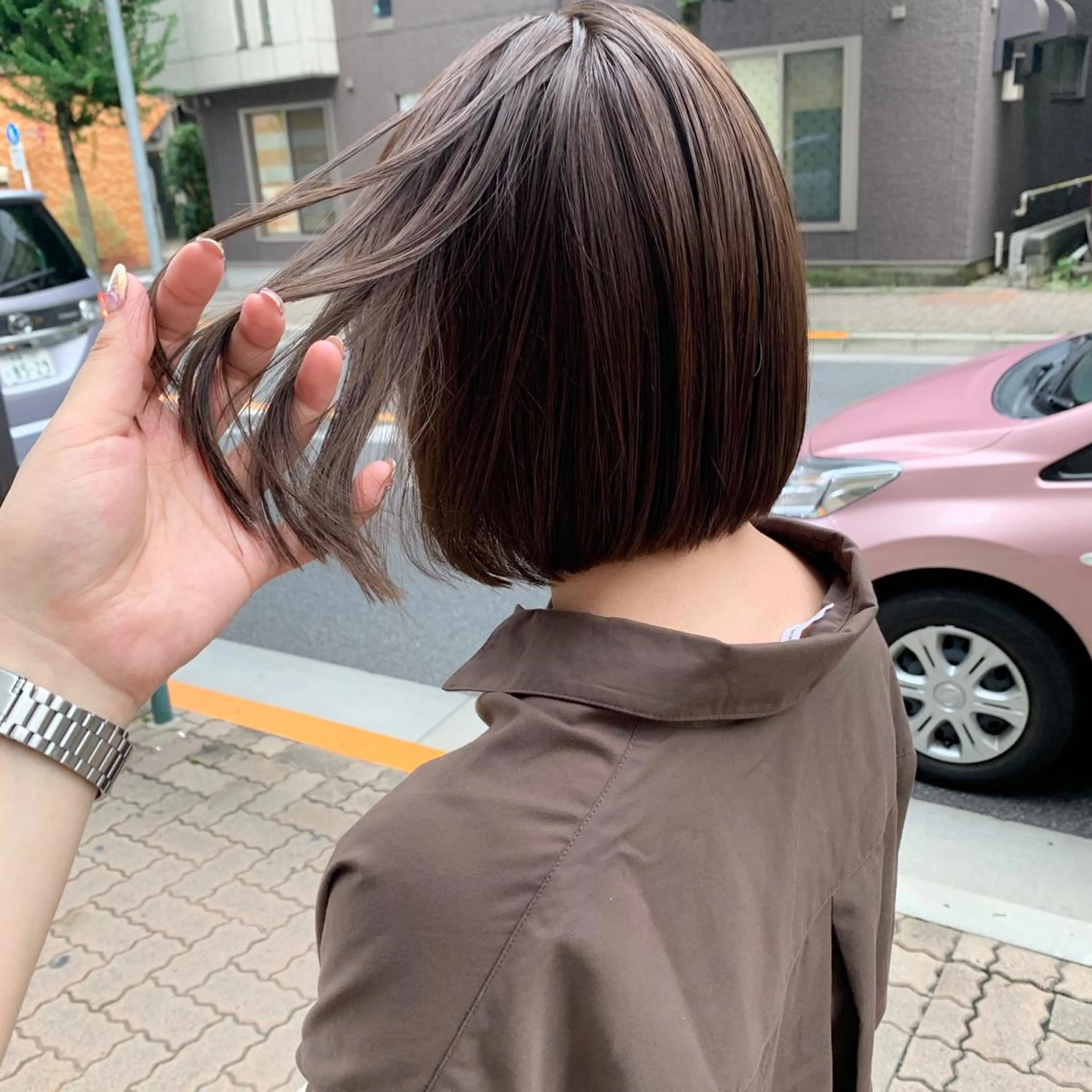 ショート カラー ボブ ハッシュカット/ハイ トーン/MANAMIのヘアスタイル