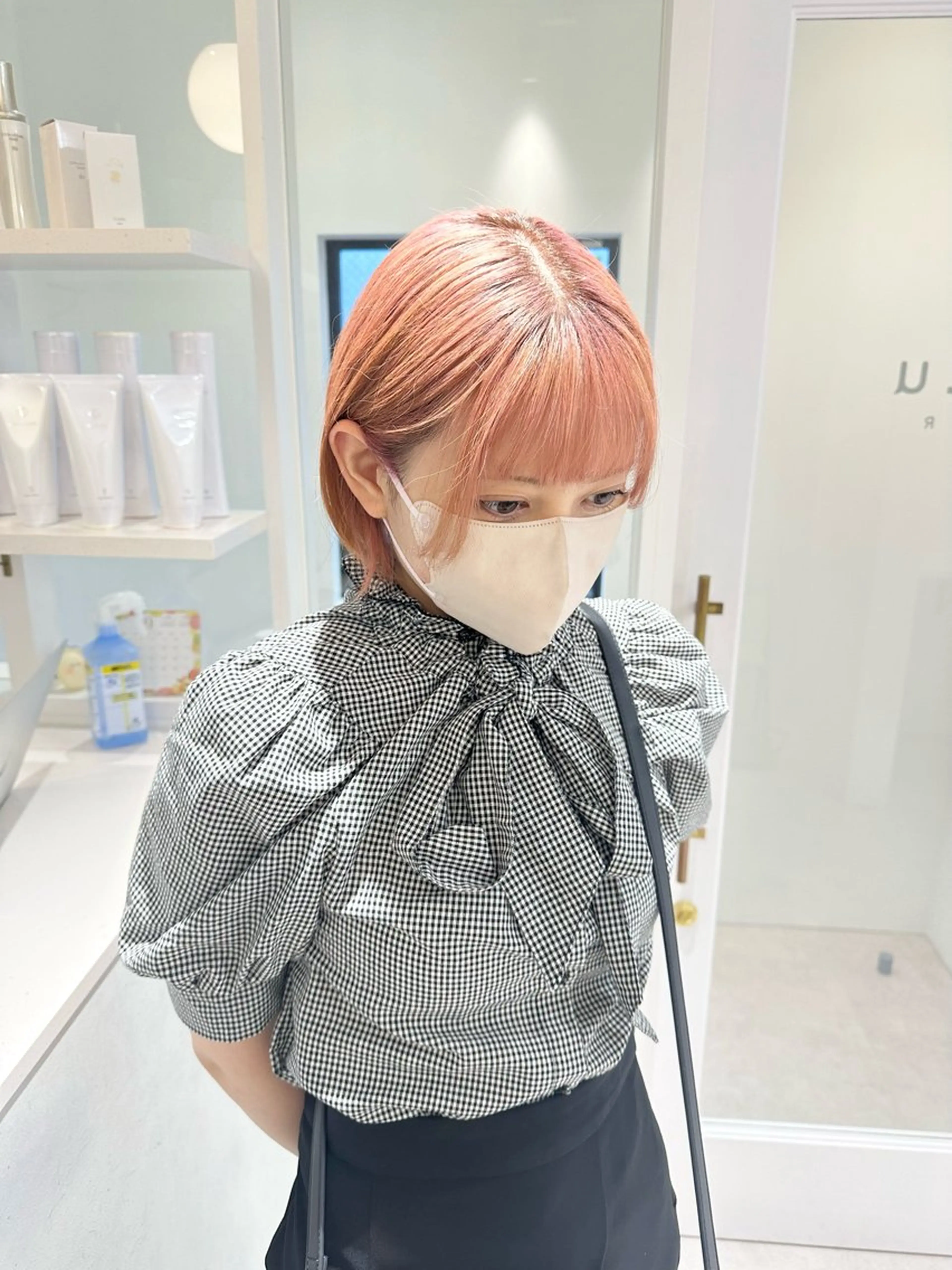 ショート カラー ブリーチ お洒落パーマ/ 艶カラー/michiのヘアスタイル