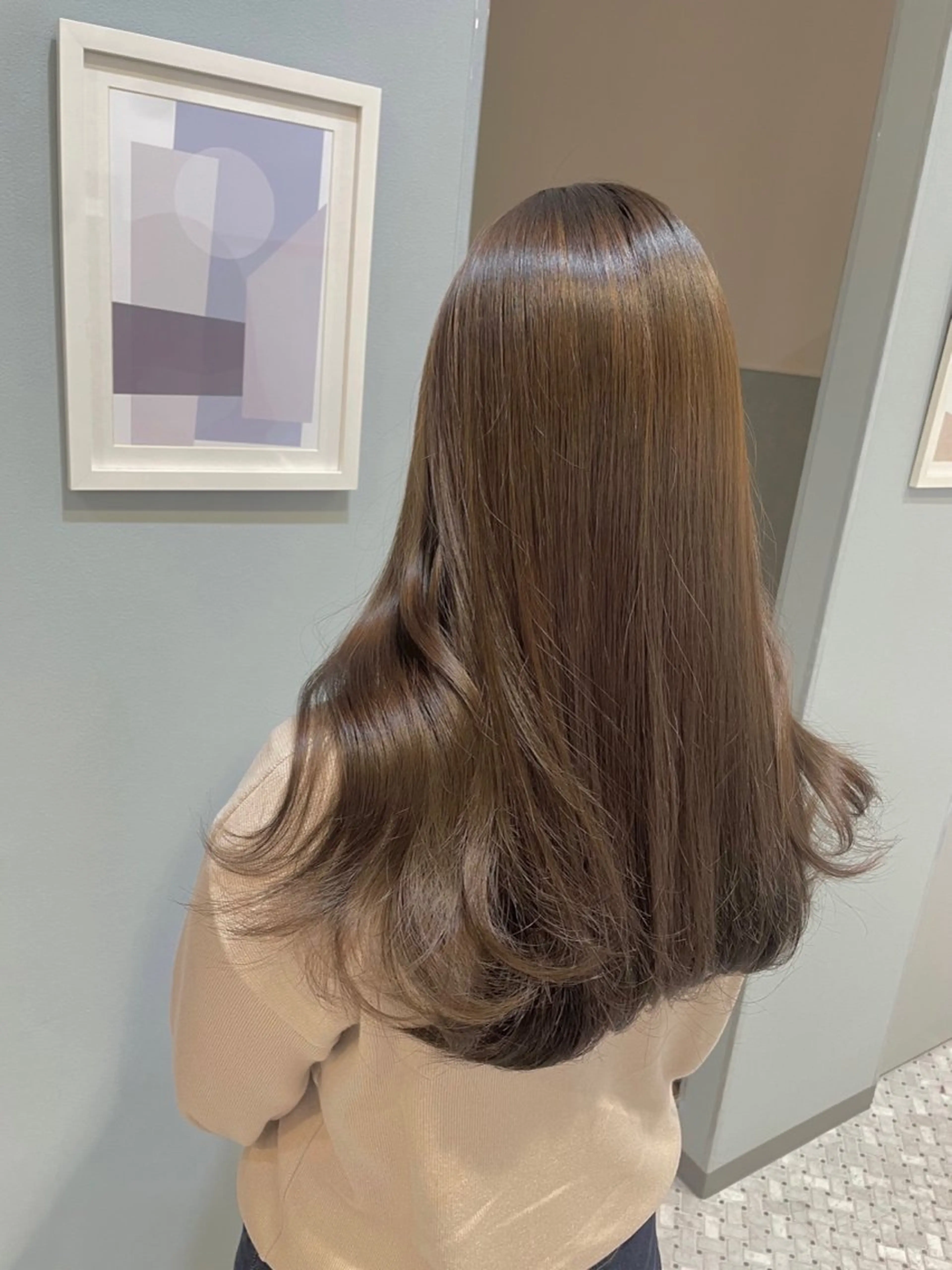 【サラ艶髪にしたい方に💁🏼‍♀️💞】髪質改善inケアカラー+小顔cut+髪質改善トリートメントの写真