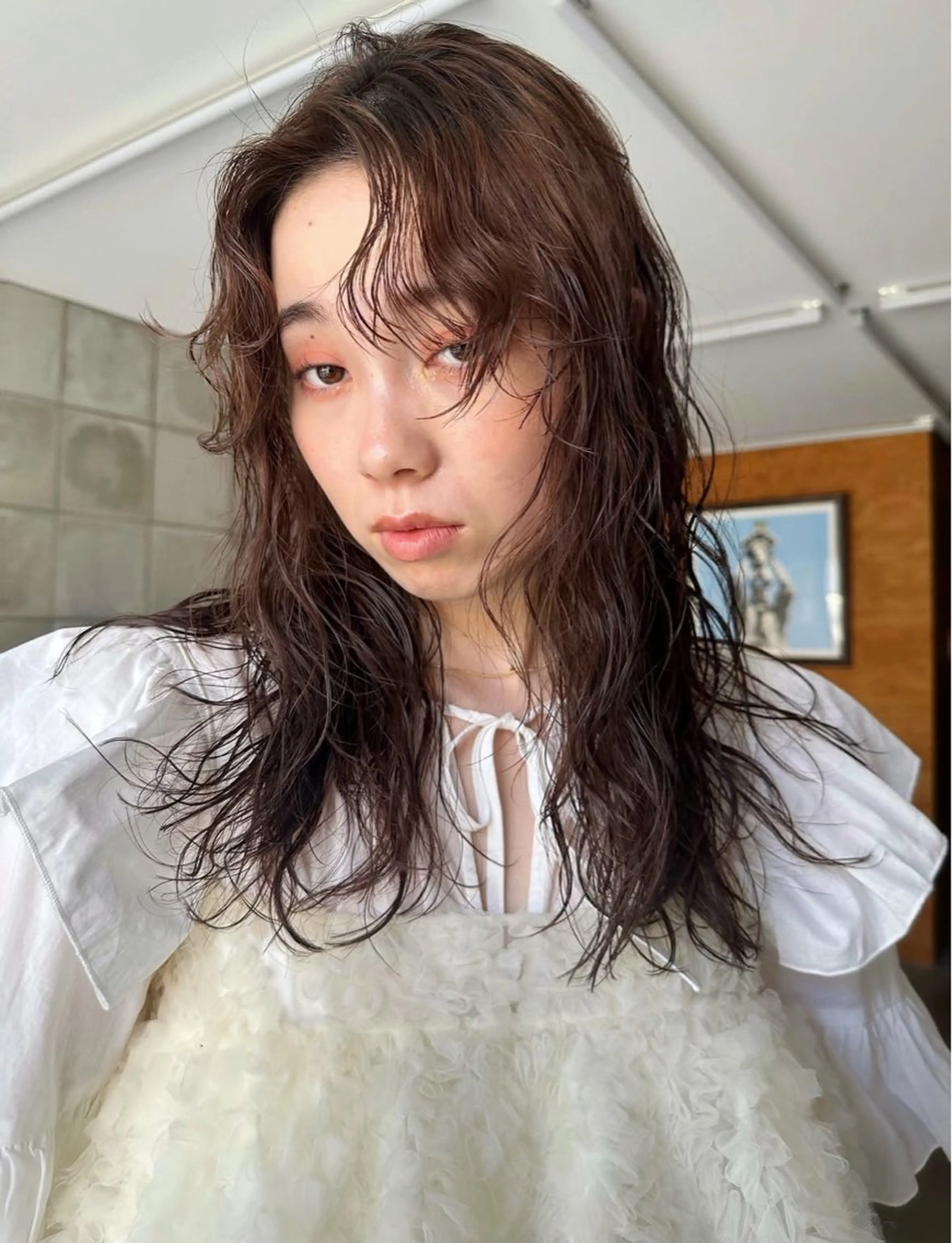 セミロング セミロングパーマ カット パーマ トリートメント パーマ /レイヤー 榛地渉馬 /矢場町のヘアスタイル