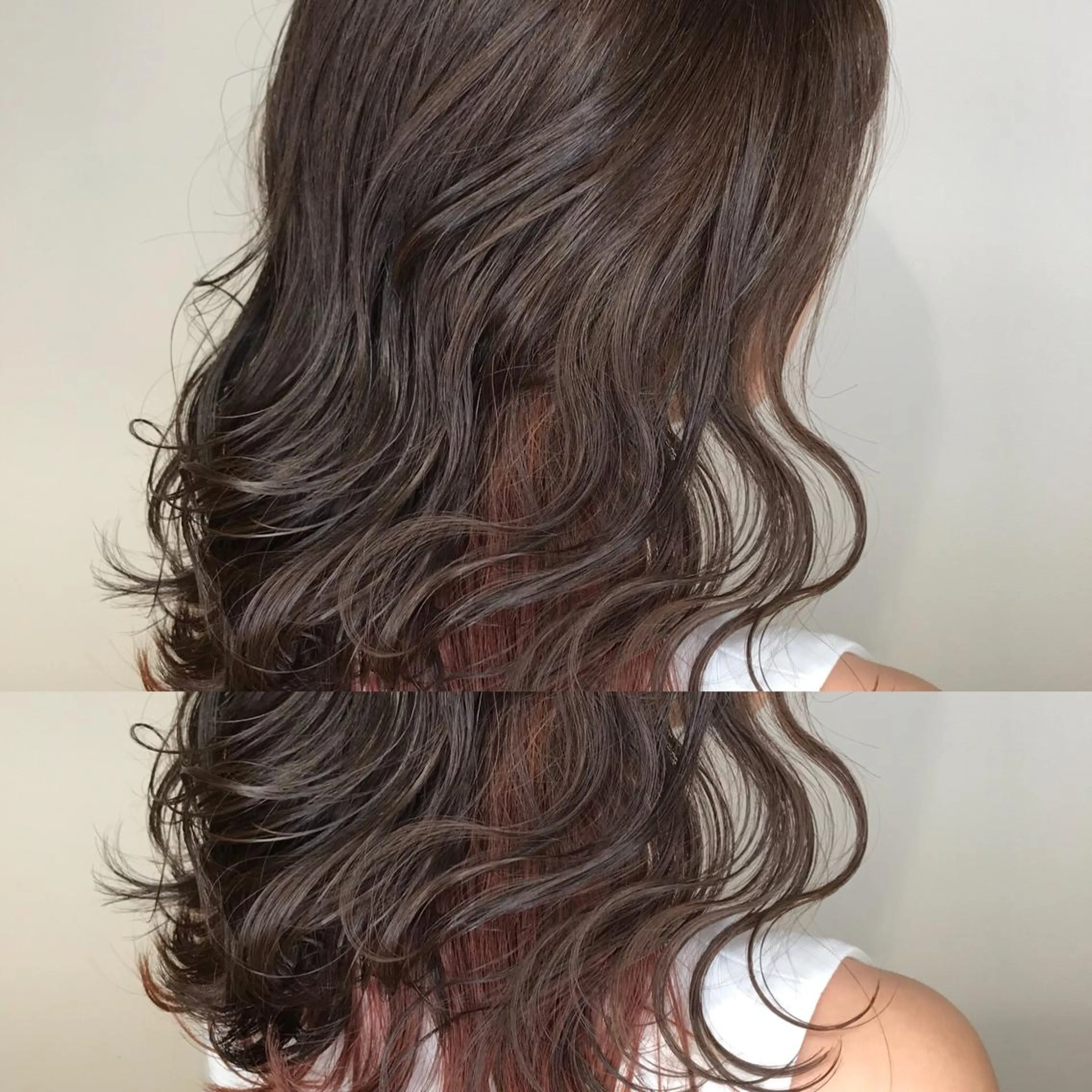 ミディアム カラー ブリーチ ケアブリーチ イルミナカラー インナーカラー AMI Hair  supply所属・髪質改善カラー 韓国風レイヤーのヘアスタイル