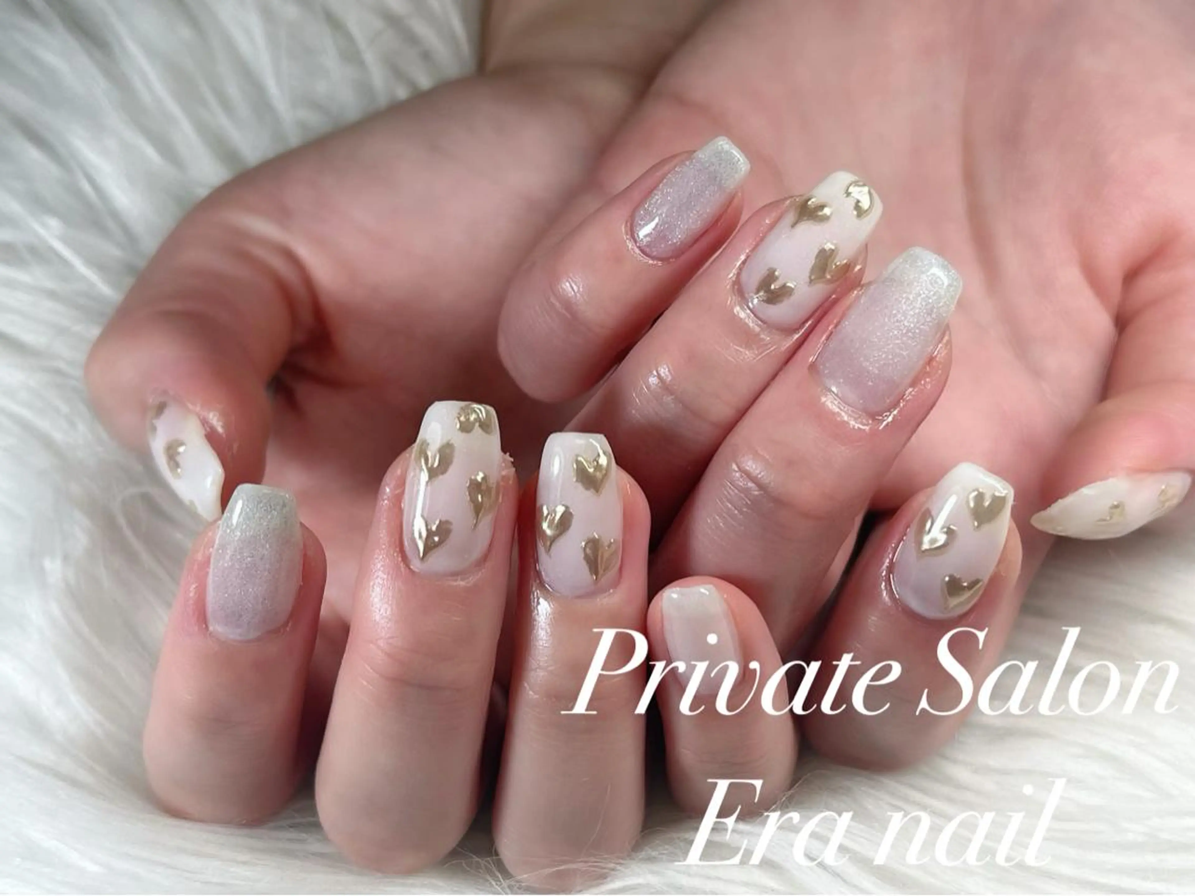 ネイル ハート マグネットネイル Era nailのネイルデザイン