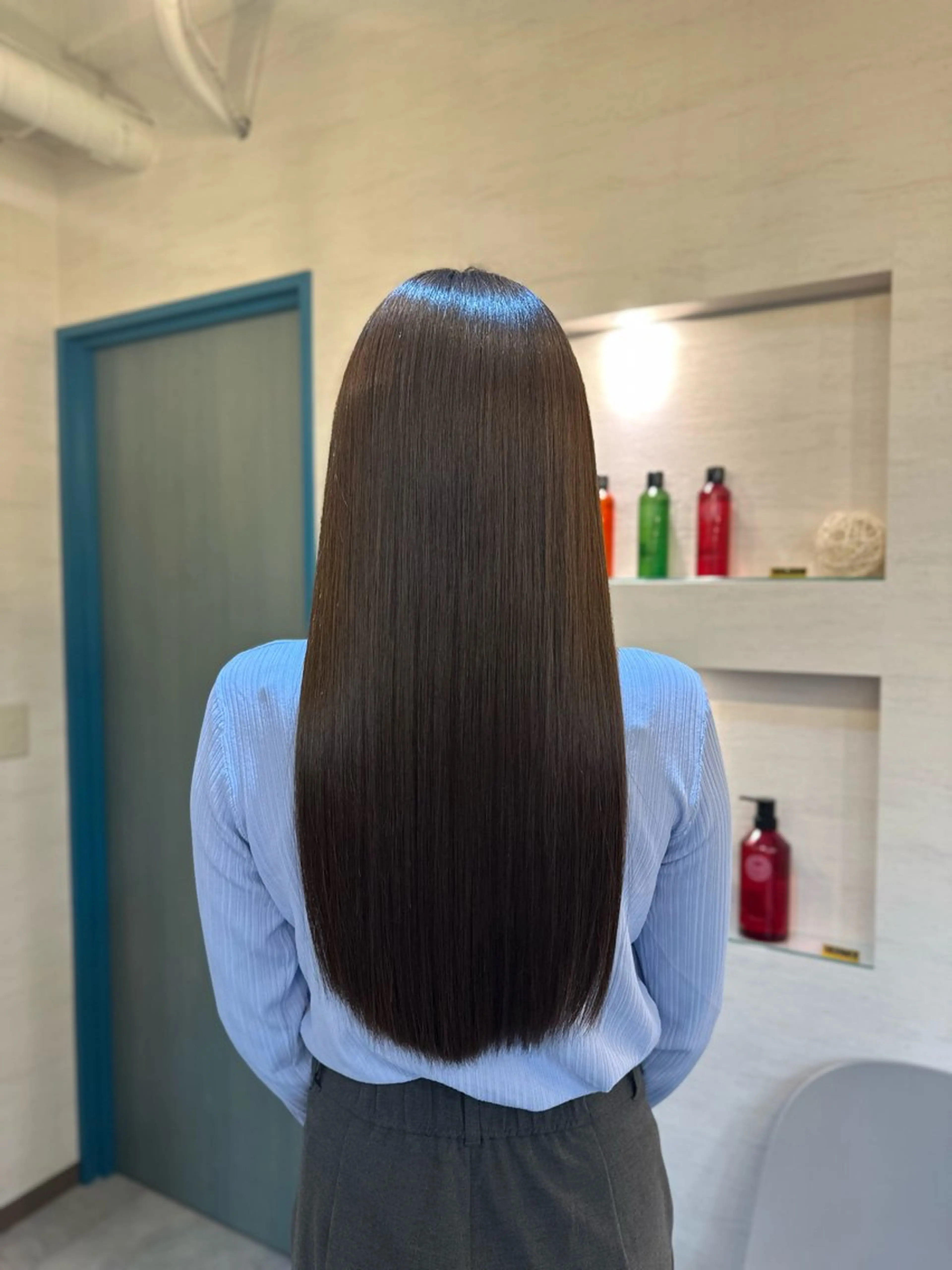 ロング 髪質改善 トリートメント トリートメント 🖤ほのか/ツヤ髪 /髪質改善/縮毛矯正のヘアスタイル