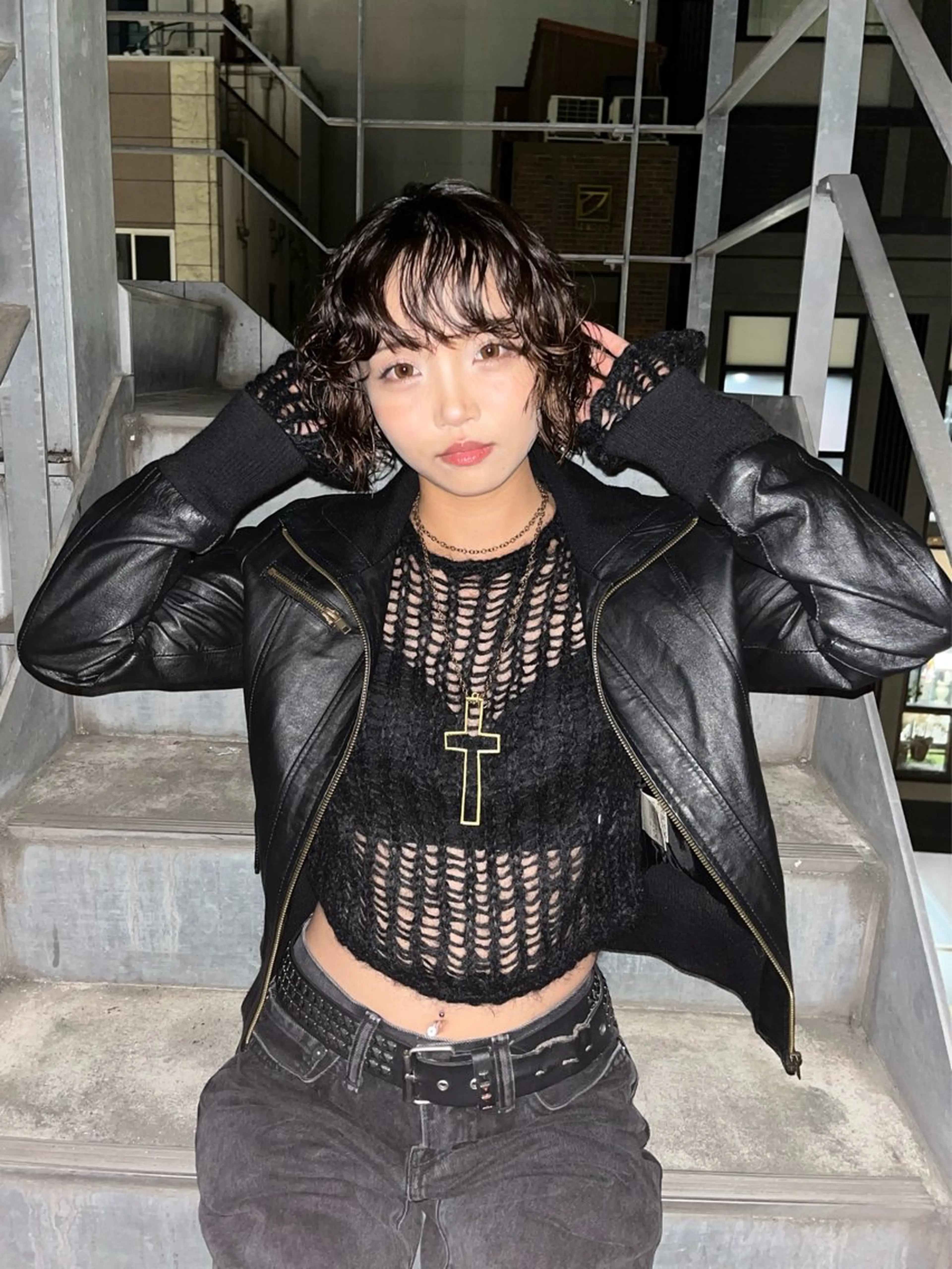 ミディアム ミディアムパーマ ボブ パーマ Collet Ginza所属・外国人風レイヤー ボブパーマYukiのヘアスタイル